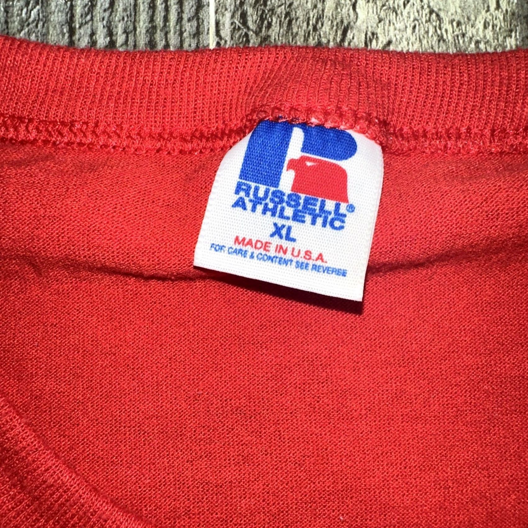 Russell Athletic VINTAGE Russell Athletic Men T-Shirt XL Red Stitch Size US XL / EU 56 / 4 - 3 Thumbnail
