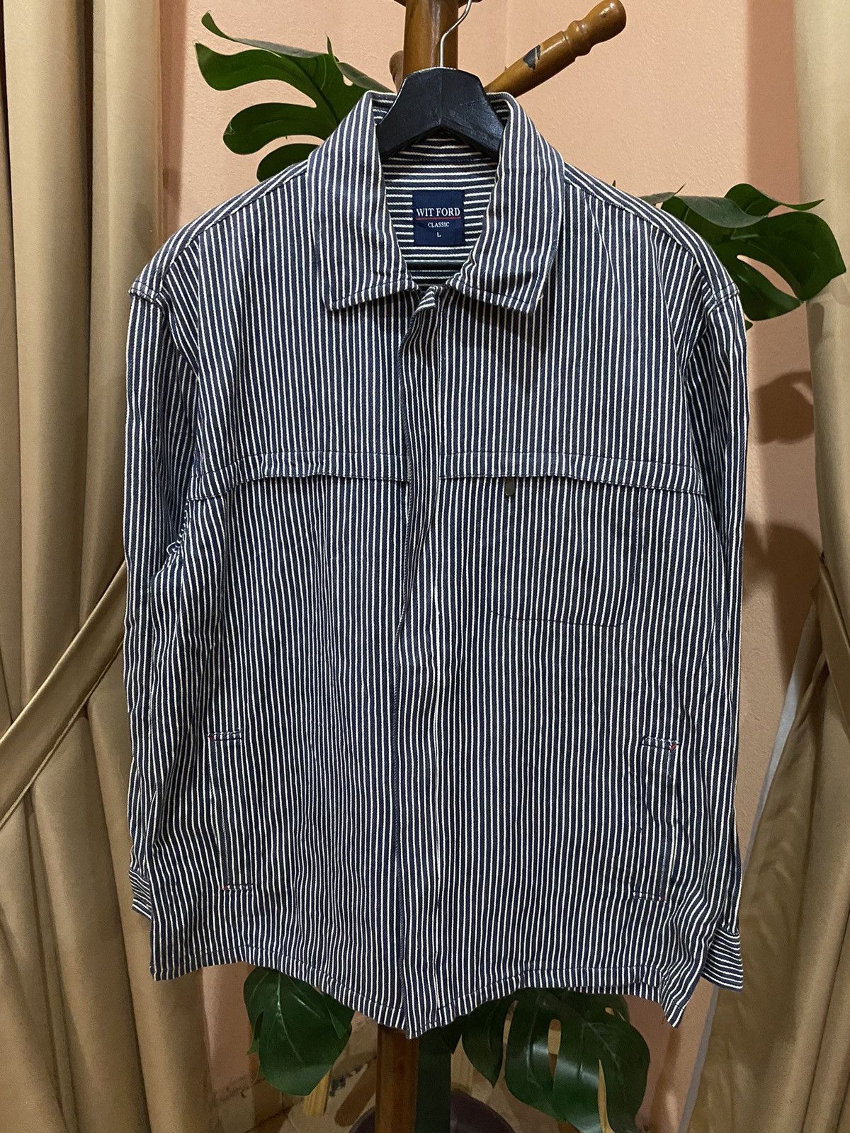 Vintage Wit Ford Classic Striped Workwear Jacket - Vintage Japanese Size US L / EU 52-54 / 3 - 3 Thumbnail