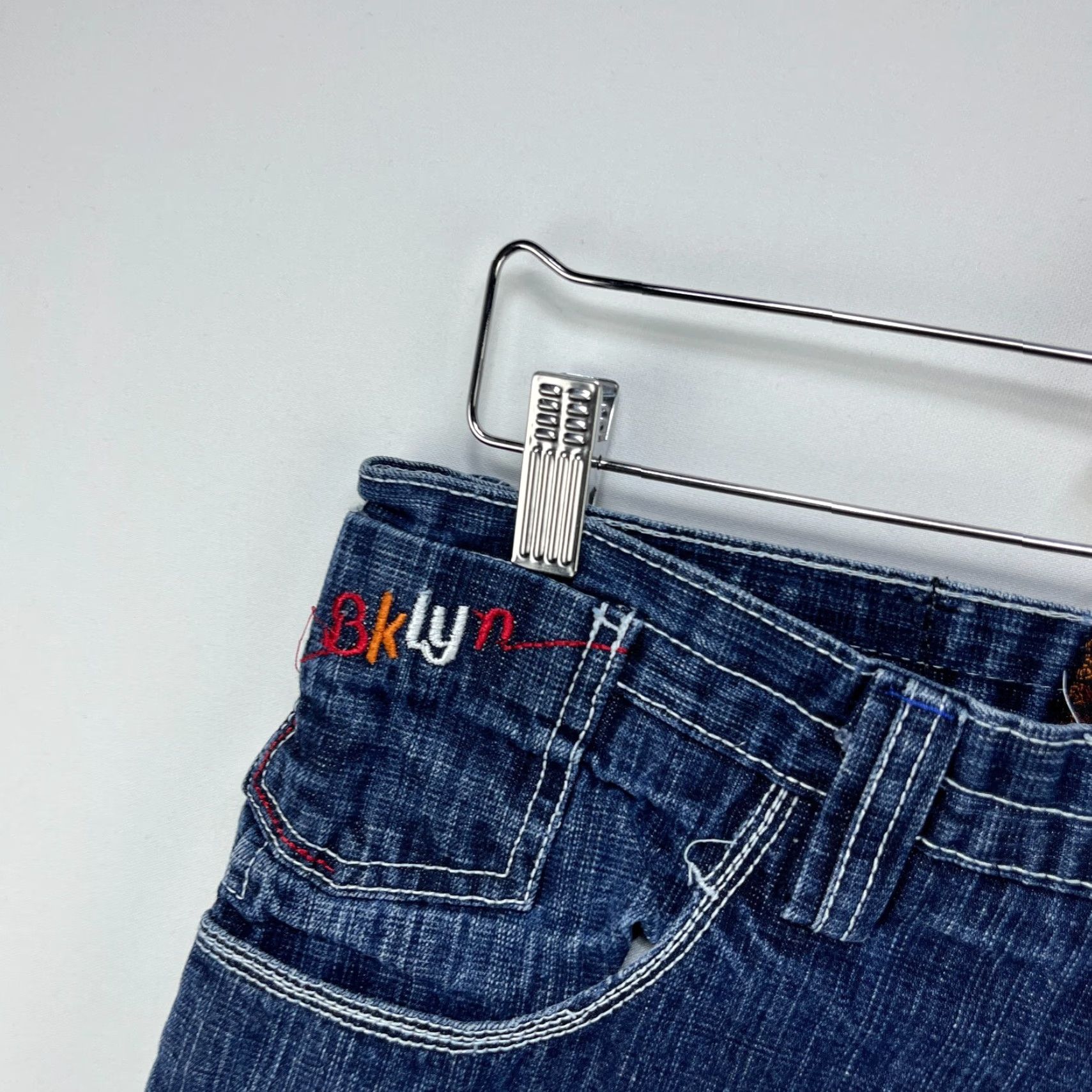 Express VINTAGE Brooklyn Jorts Baggy Denim Shorts 34 BRKLYN Mens Blue 34 Decade Y2K Size US 34 / EU 50 - 7 Thumbnail