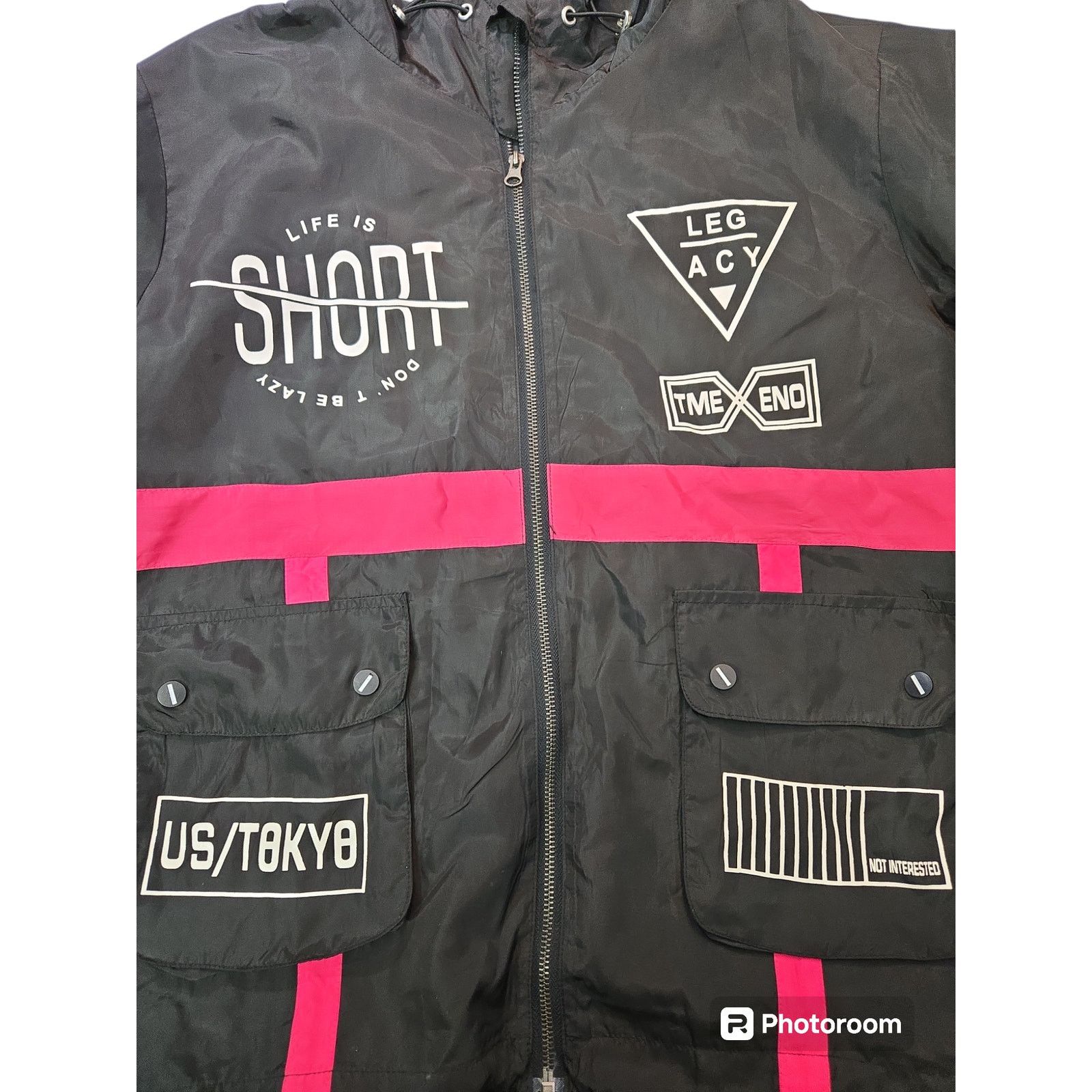Other Graphic, Black & Pink, Hooded Jacket | Size Small Size US S / EU 44-46 / 1 - 2 Thumbnail