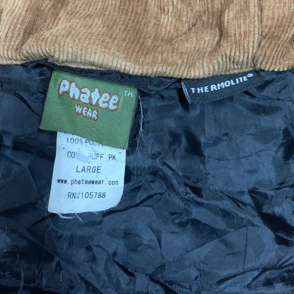 Japanese Brand Vtg Phatee Wear Thermolite Patchwork Cord Puffer Jacket Size US L / EU 52-54 / 3 - 9 Thumbnail