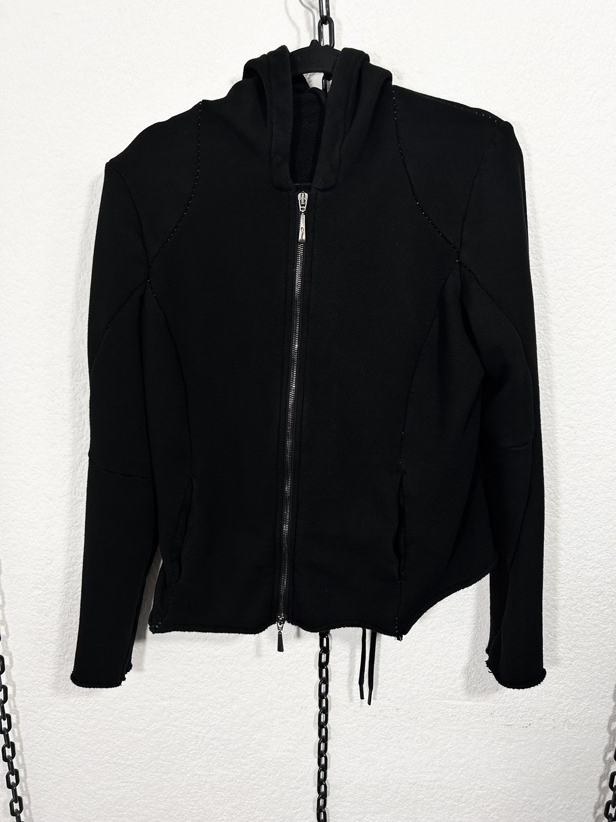 image of Avant Garde x Masnada Pentagram Zip Up Hoodie in Black, Men's (Size Medium)