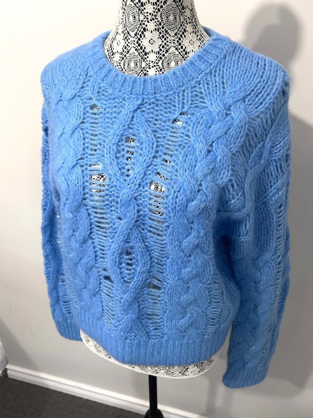 DOROTHEE SCHUMACHER Dorothee Schumacher silk wool blend Sweater, M, Light Blue Size M / US 6-8 / IT 42-44 - 3 Thumbnail