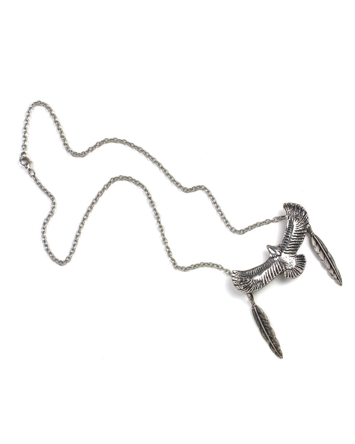 Vintage 2000S JAPANESE MADE NATIVE EAGLE SPIRIT FEATHER NECKLACE Size ONE SIZE - 2 Thumbnail