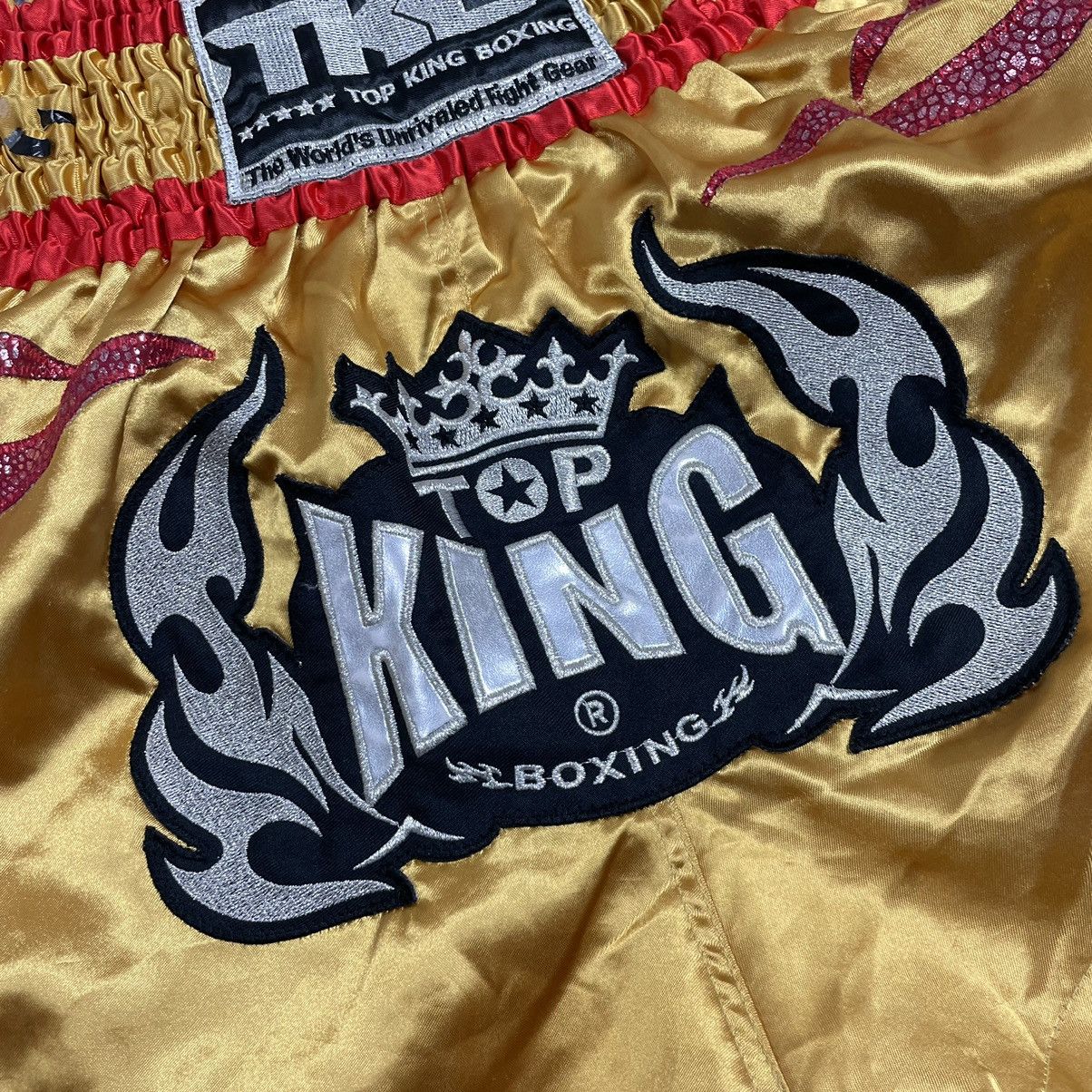 Japanese Brand Vintage Top King Boxing Shorts Size US 33 - 3 Thumbnail