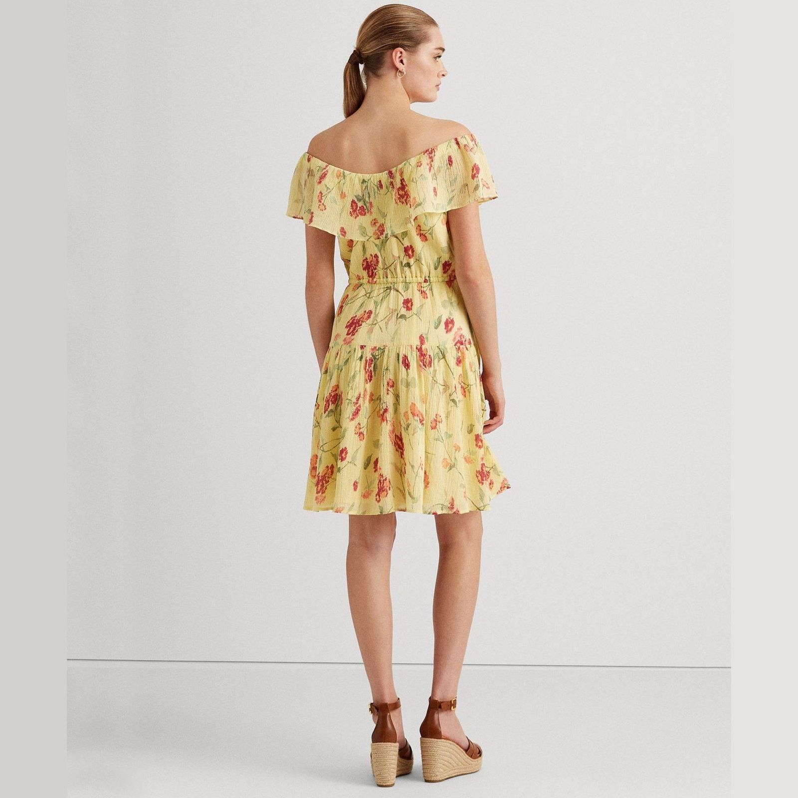 Ralph Lauren Lauren Ralph Lauren Women Floral Ruffled Dress Size 10 Size L / US 10 / IT 46 - 2 Thumbnail