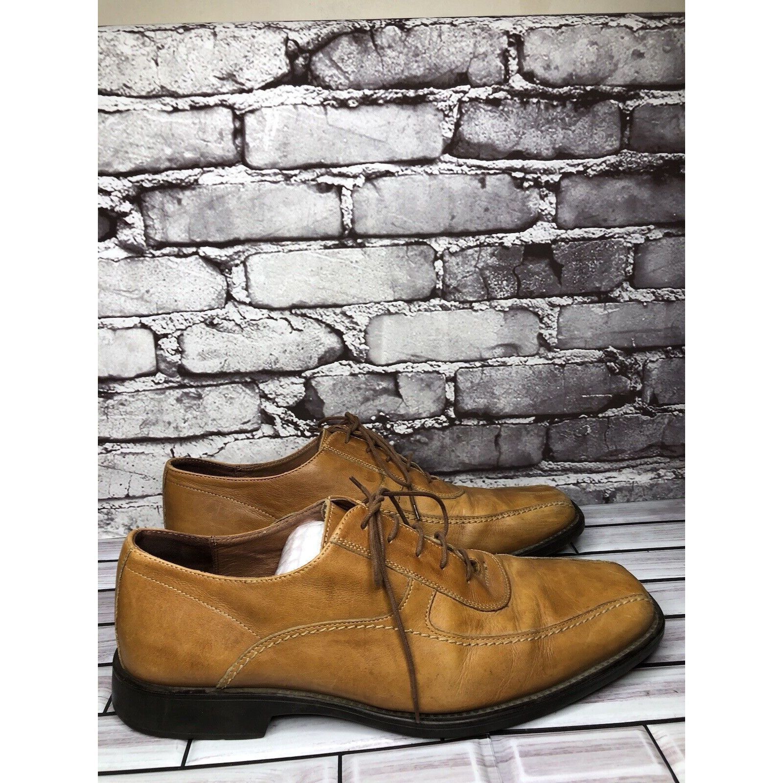 Johnston & Murphy Johnston & Murphy Tan Brown Leather Bicycle Toe Oxfords Shoe Size US 11.5 / EU 44-45 - 15 Thumbnail