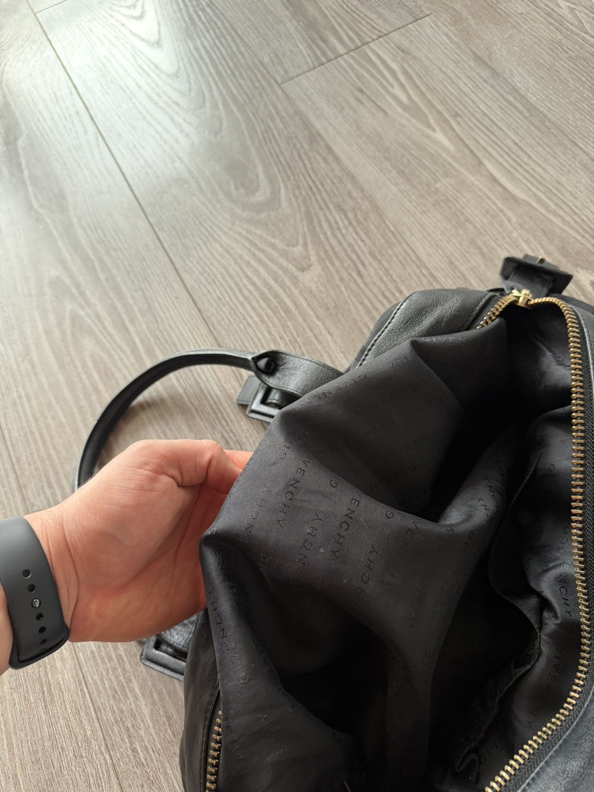 Givenchy Givenchy Black Signature Canvas Leather Boston Monogram Bag Size ONE SIZE - 17 Thumbnail