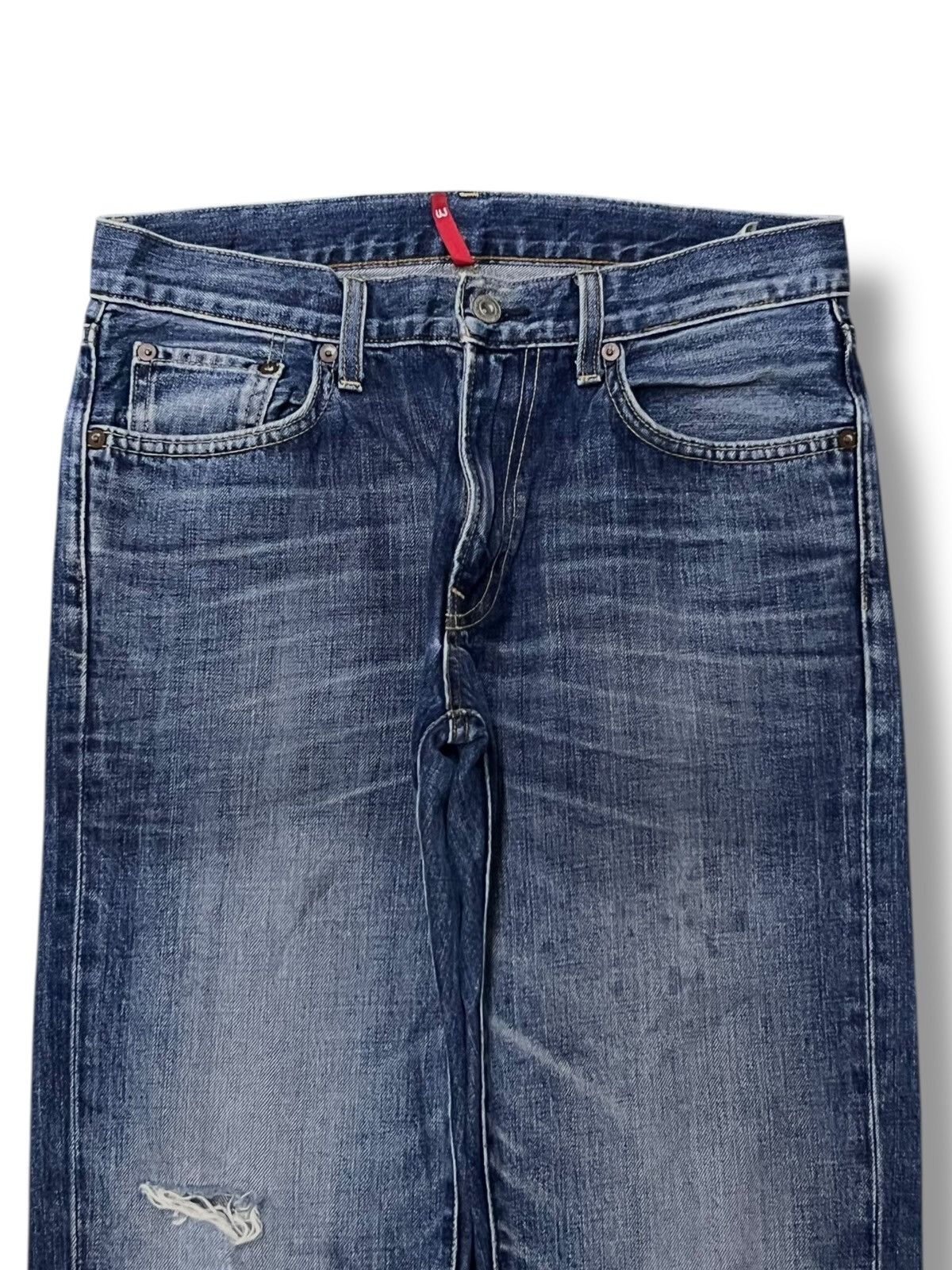Uniqlo Vintage Uniqlo UJ Japan - Faded Wash, Distressed Denim Size US 31 - 4 Thumbnail