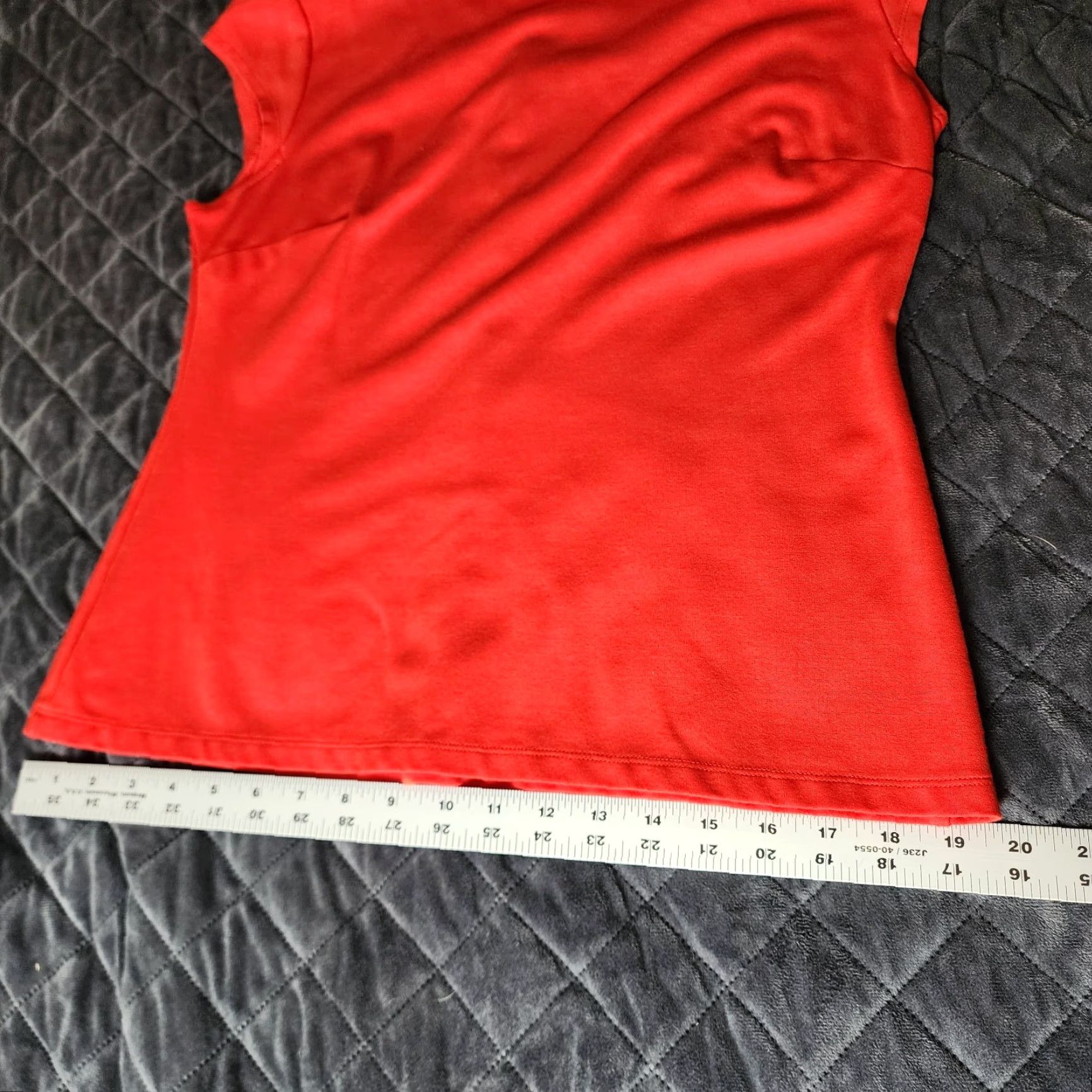Avenue 7th Avenue Design Studio New York & Co Women Blouse Zip Sleeveless Round Neck Orange Red Polyester Lace XL SZ M Size M / US 6-8 / IT 42-44 - 5 Thumbnail