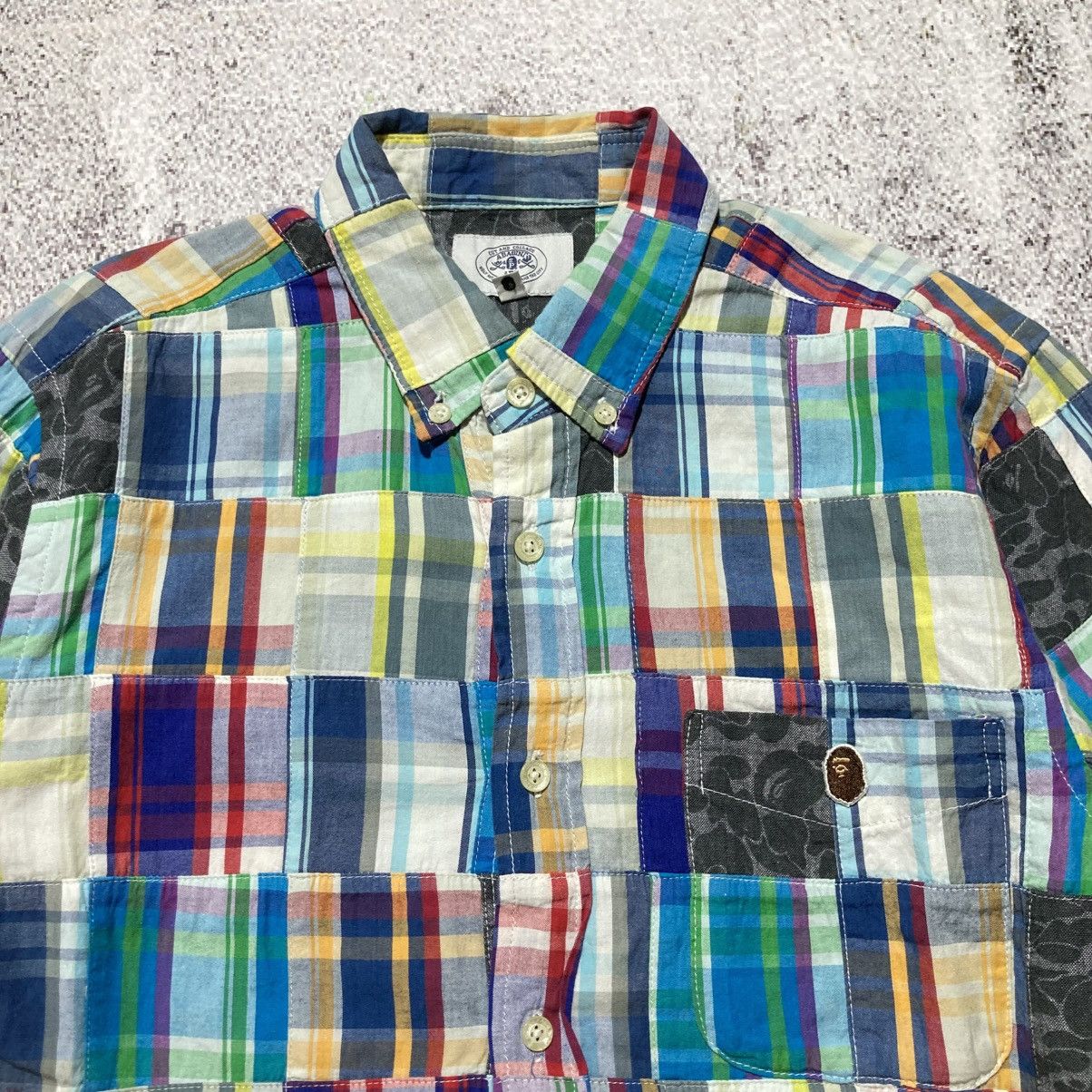 Bape OG Bape A Bathing Ape Camo Patchwork Long Slevee Shirt Size US S / EU 44-46 / 1 - 3 Thumbnail