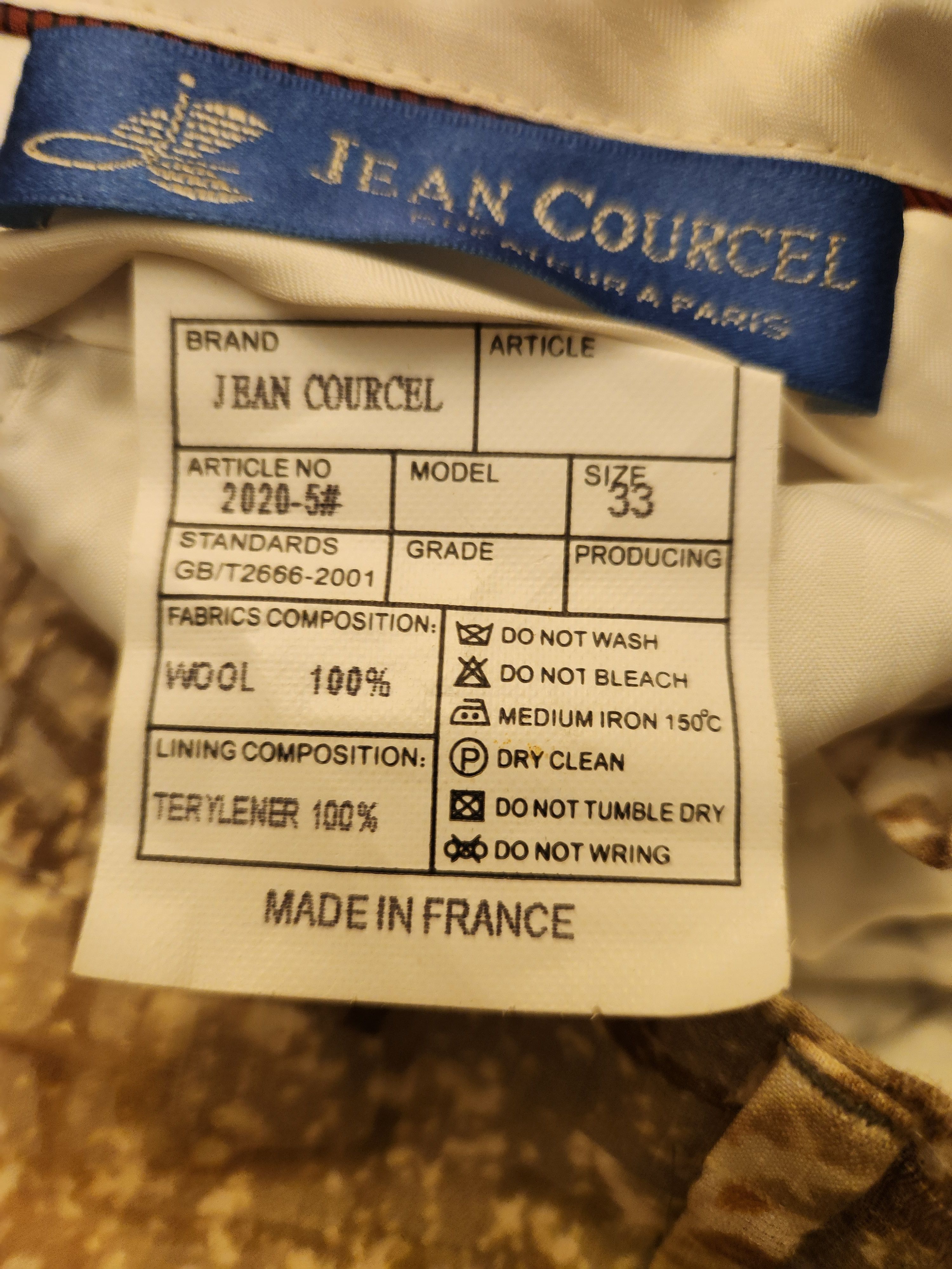 Other Jean Courcel 100% Wool Abstract Designed Men's Suit Size 38R - 5 Thumbnail