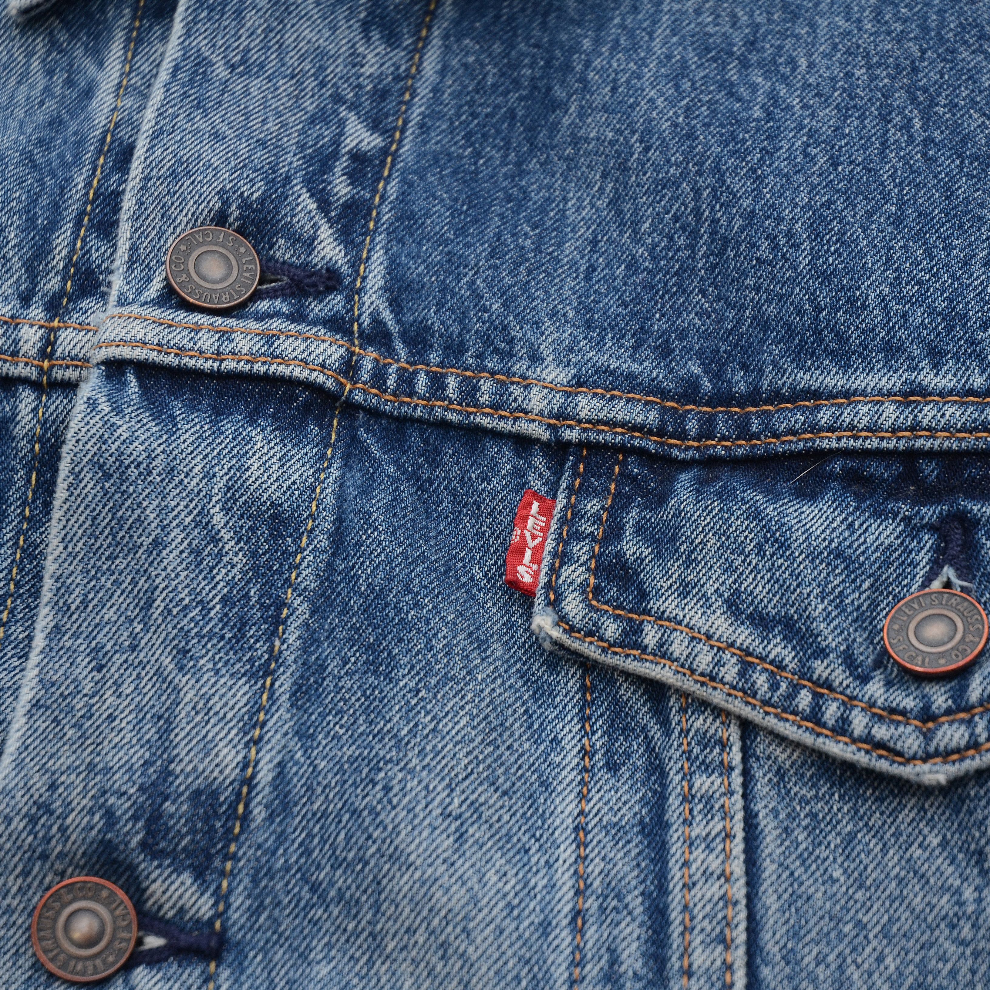Levi's Levi’s Premium Trucker Jacket Jean Denim Big E Tab Vintage Size US XXL / EU 58 / 5 - 8 Thumbnail