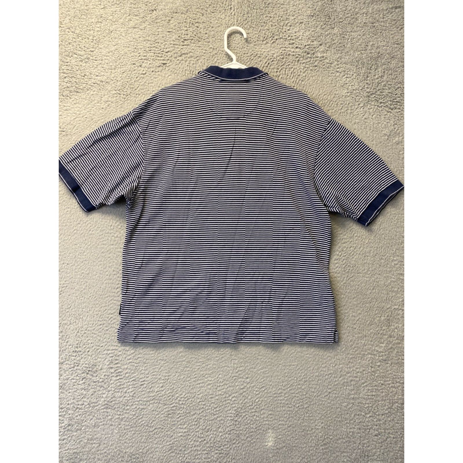 Nike Nike Polo Shirt Mens Size L Blue & White Striped Golf / 60-50 Size US L / EU 52-54 / 3 - 7 Thumbnail