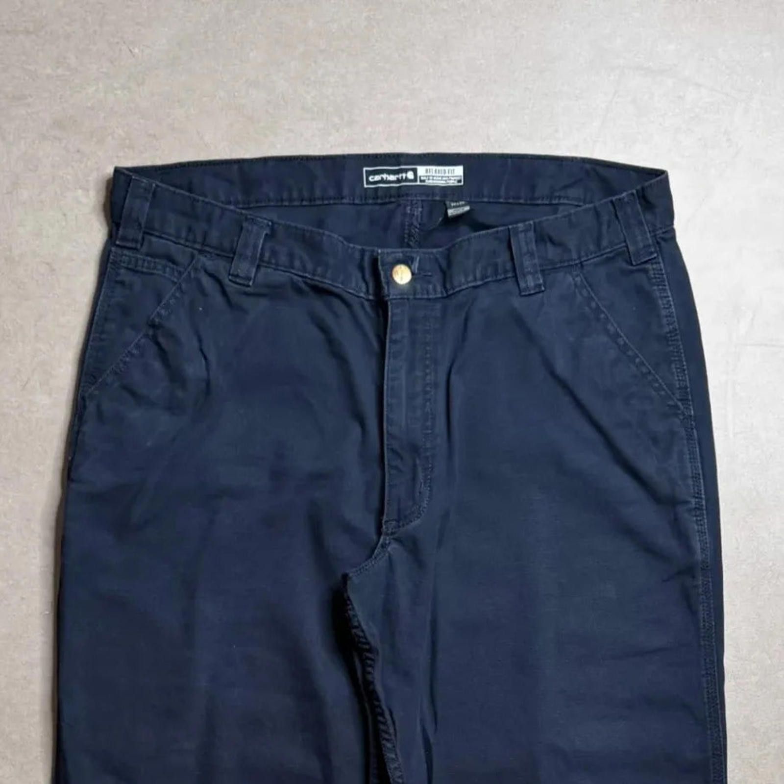 Carhartt Vintage Carhartt Navy Pants - 38x30 Size US 38 / EU 54 - 3 Thumbnail