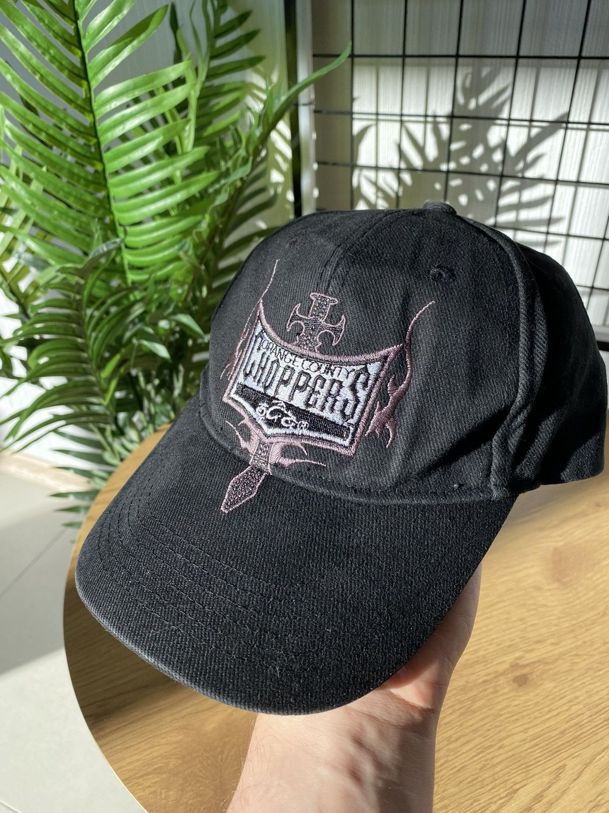 Vintage Orange County Choppers Size 54 Hat Logo Black Cap Men’s Size 30 - 1 Thumbnail