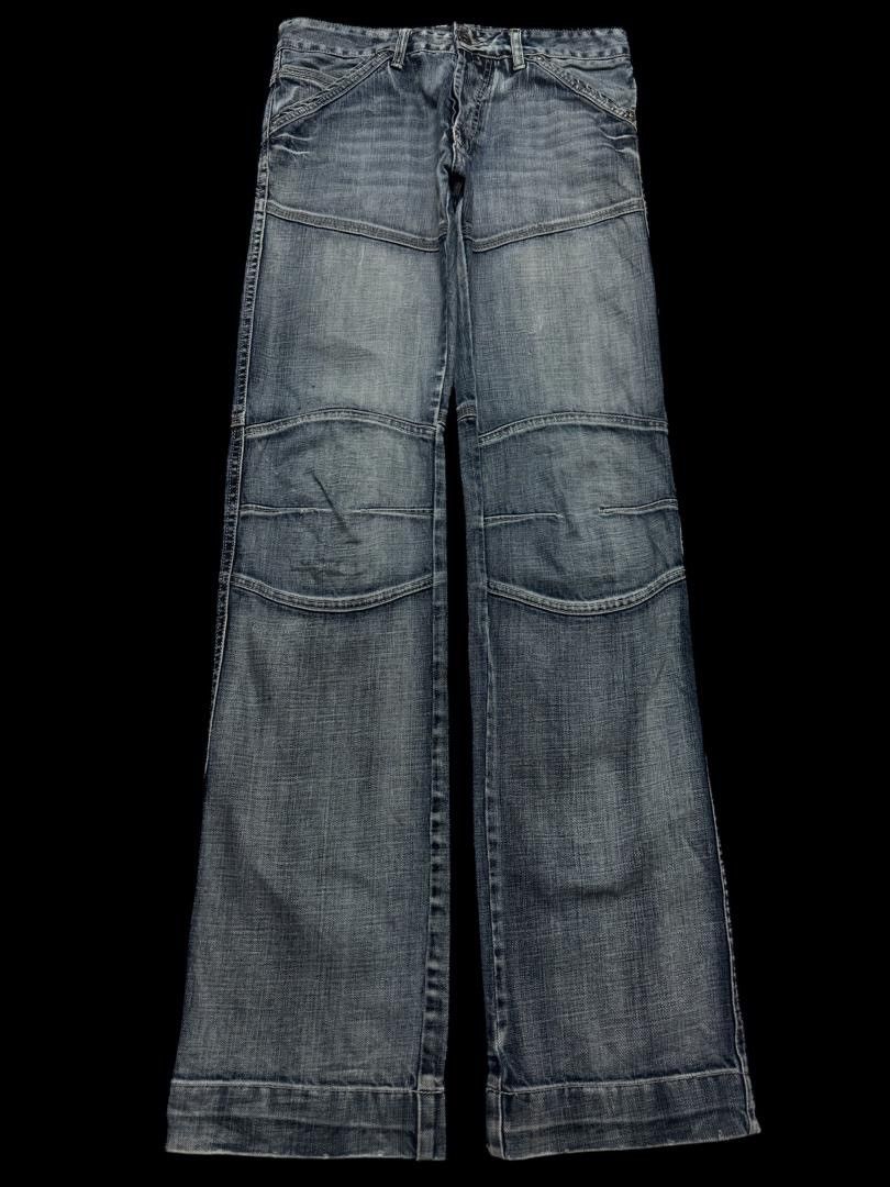 Tornado Mart Vintage 90s Style Japanese Denim Washed Distress Double knee Size US 31 - 1 Thumbnail