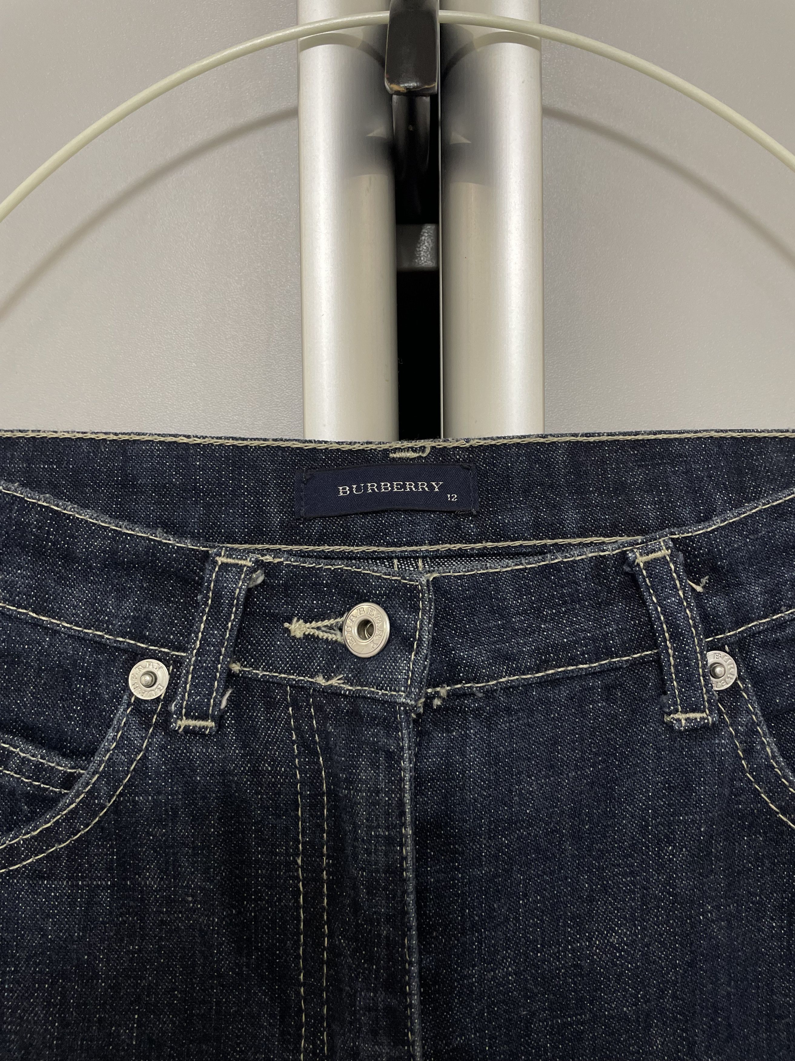 BURBERRY Jeans Denim Nova Check Pants 12Y Kids Size 12 Years