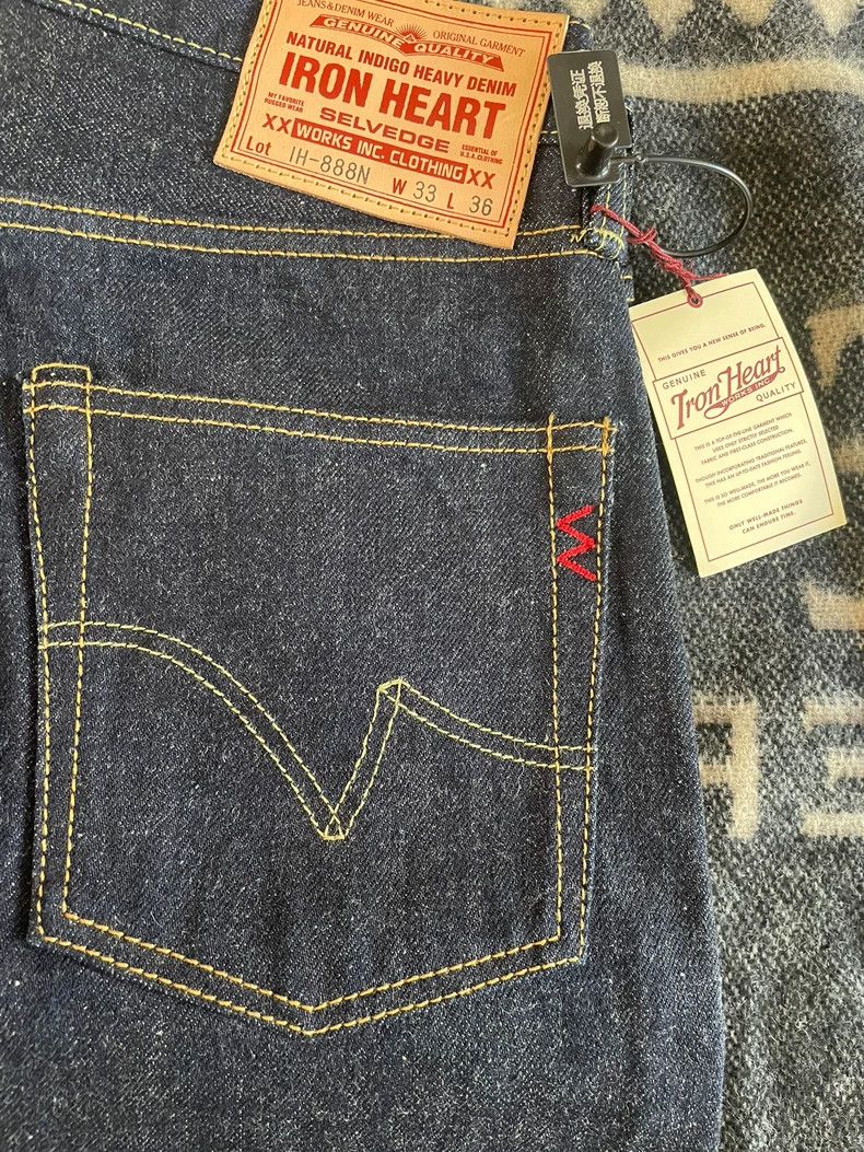 Iron Heart Iron Heart Organic cotton 17oz natural dye 888N mid high w Size US 33 - 2 Thumbnail