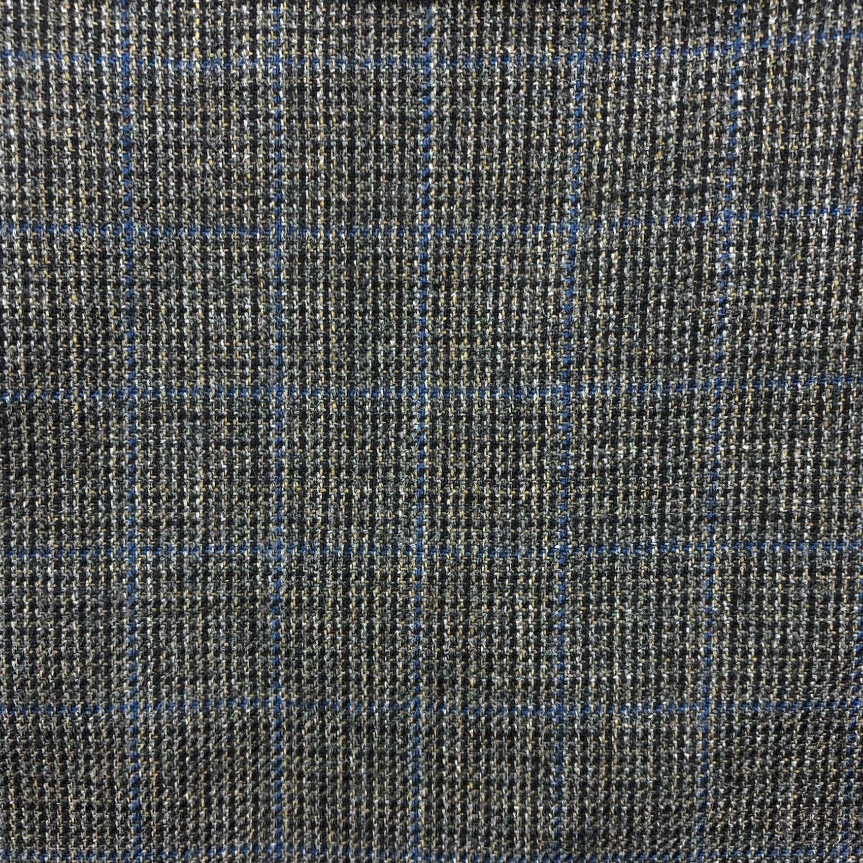 Ralph Lauren Lauren Ralph Lauren Mens Sport Coat Jacket 44 R Gray Blue Plaid Wool Windowpane Blazer Two-Button, Single-Breasted, Regular, Big & Tall, Men Size 44R - 5 Thumbnail