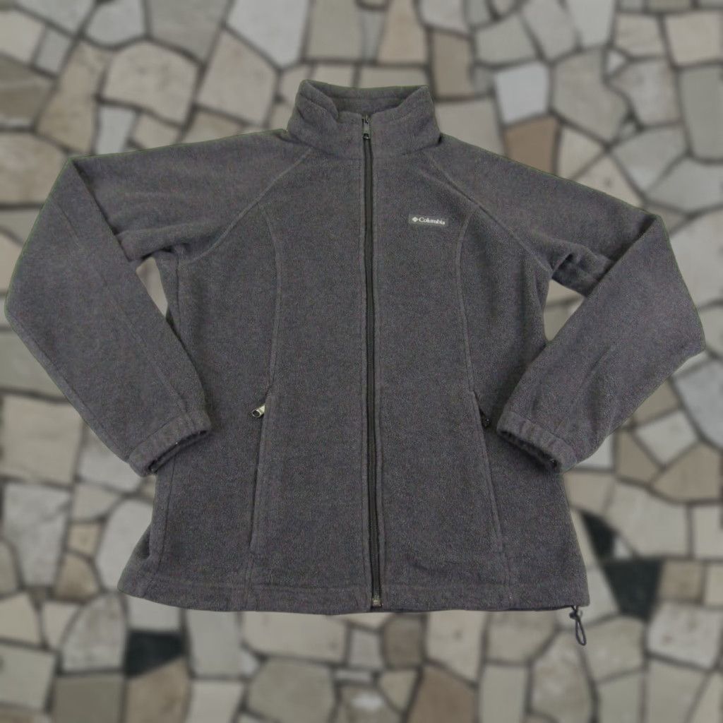 Vintage Columbia Jacket Womens Small Gray Fleece Full Zip Up Coat Outdoors - Regular Pockets Zipper Lightweight Size S / US 4 / IT 40 - 1 Thumbnail