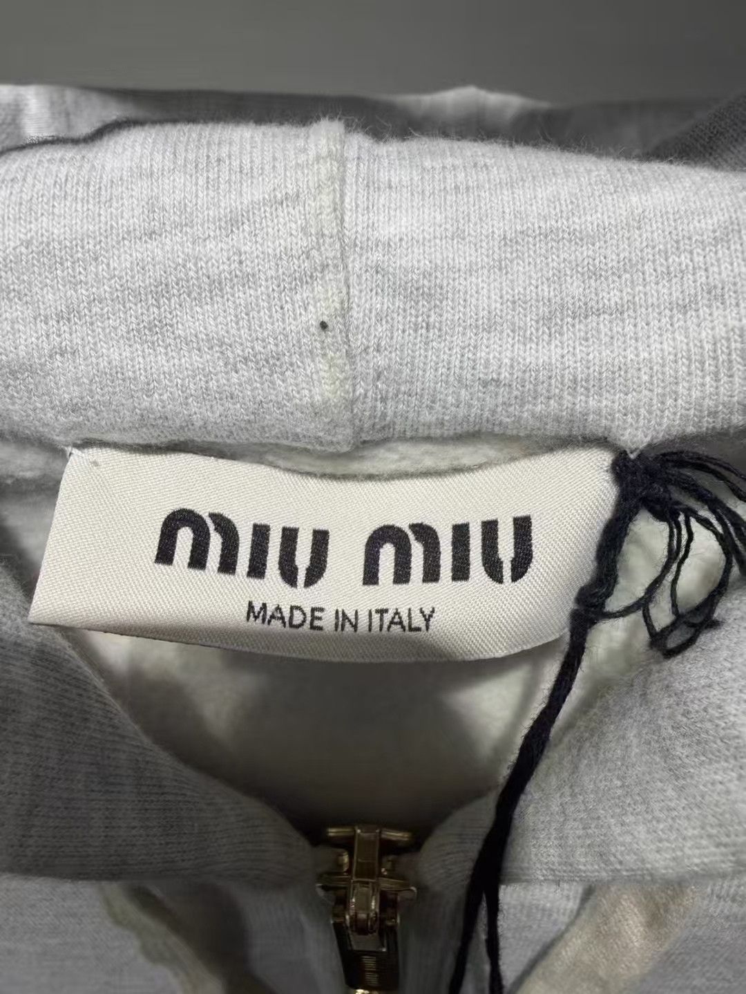 Miu Miu Miu Miu Gray Classic Logo Zip Hoodie Size US S / EU 44-46 / 1 - 4 Thumbnail