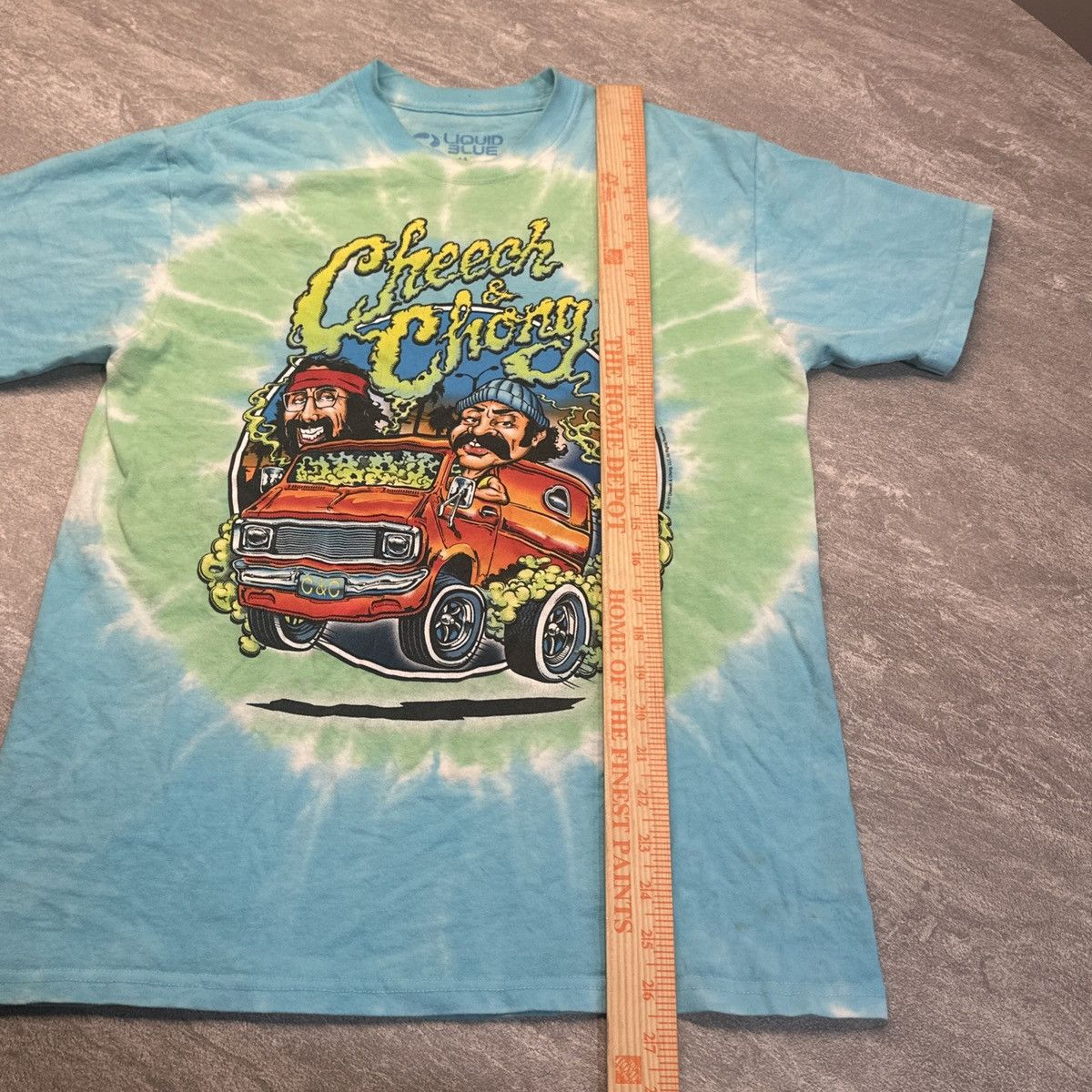 Liquid Blue LIQUID BLUE CHEECH & CHONGS SMOKIN RIDE TIE-DYE T-SHIRT Size US M / EU 48-50 / 2 - 6 Thumbnail