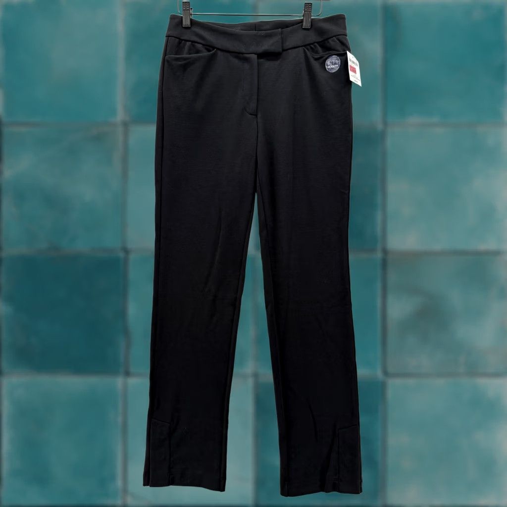 Lands' End Lands End Audrey Pants Womens 4P Black Straight Pull On Career Dress Size 27" / US 4 / IT 40 - 1 Thumbnail