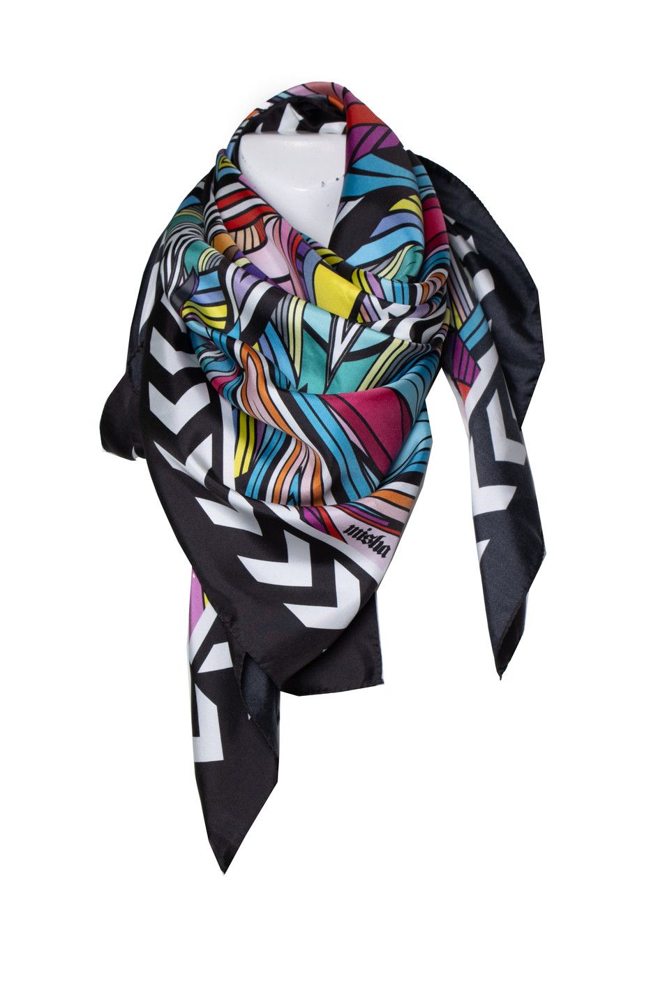 Other Misha, Graphic printed square scarf Size ONE SIZE - 3 Thumbnail