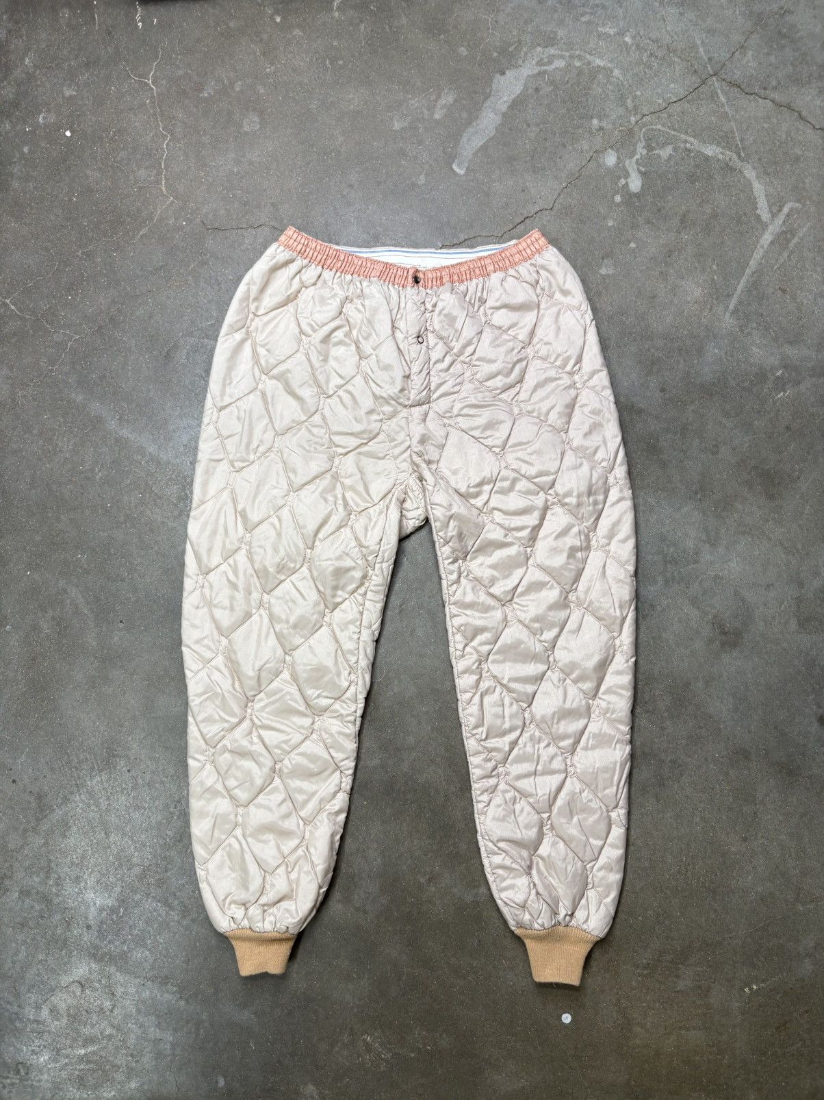 Other Vintage 1970s Beige Quilted Puffer Liner Gorpcore Set Size US L / EU 52-54 / 3 - 2 Thumbnail