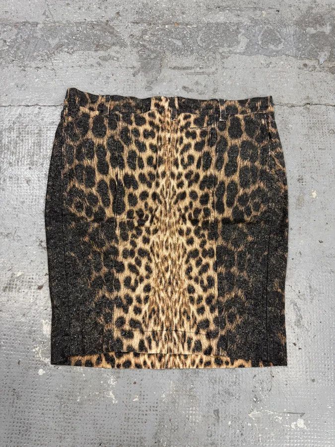 Roberto Cavalli 2000s Roberto Cavalli Leopard Skirt Size 29" - 5 Thumbnail