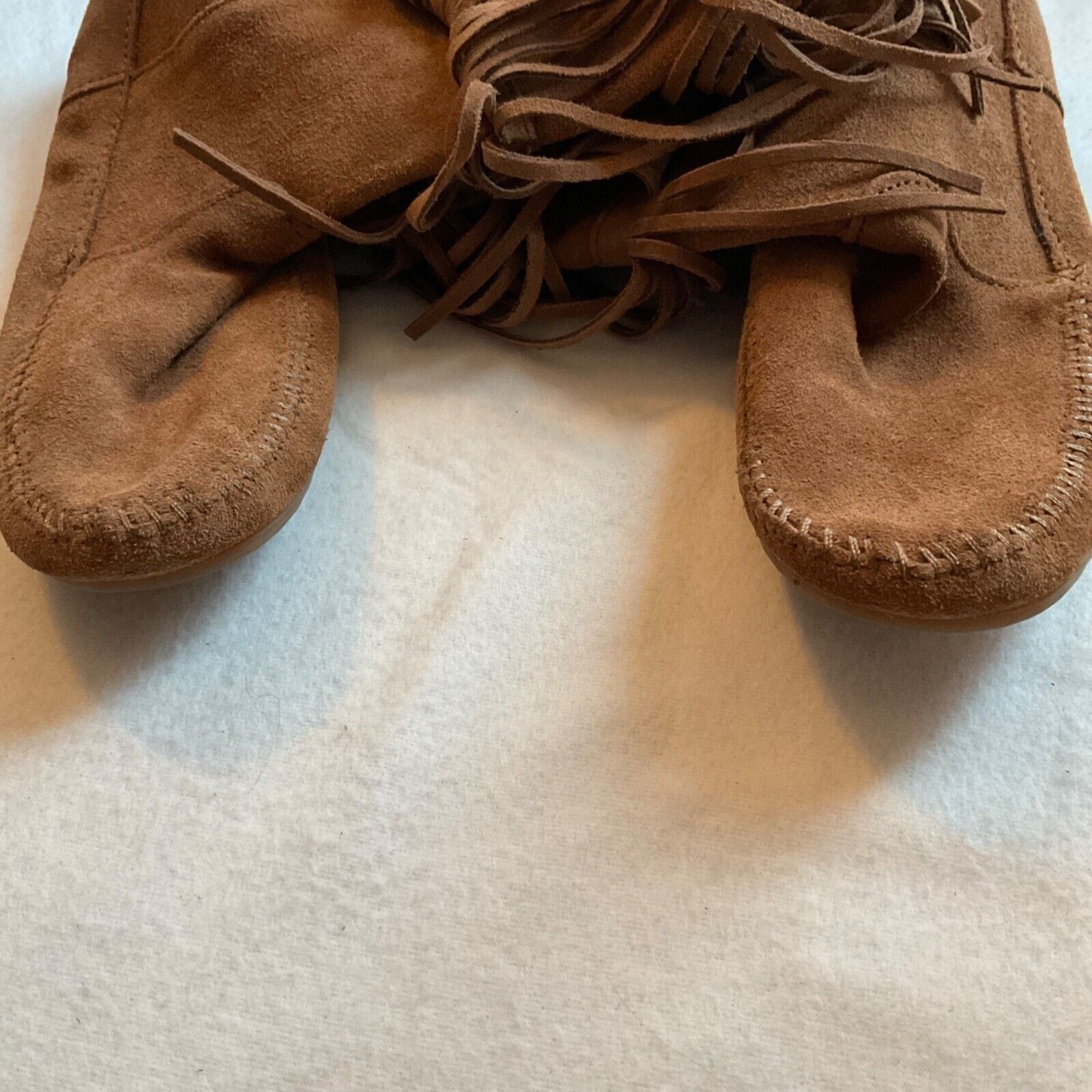 Minnetonka Minnetonka brown suede leather Double Fringe boots SZ10 Size US 10 / IT 40 - 3 Thumbnail
