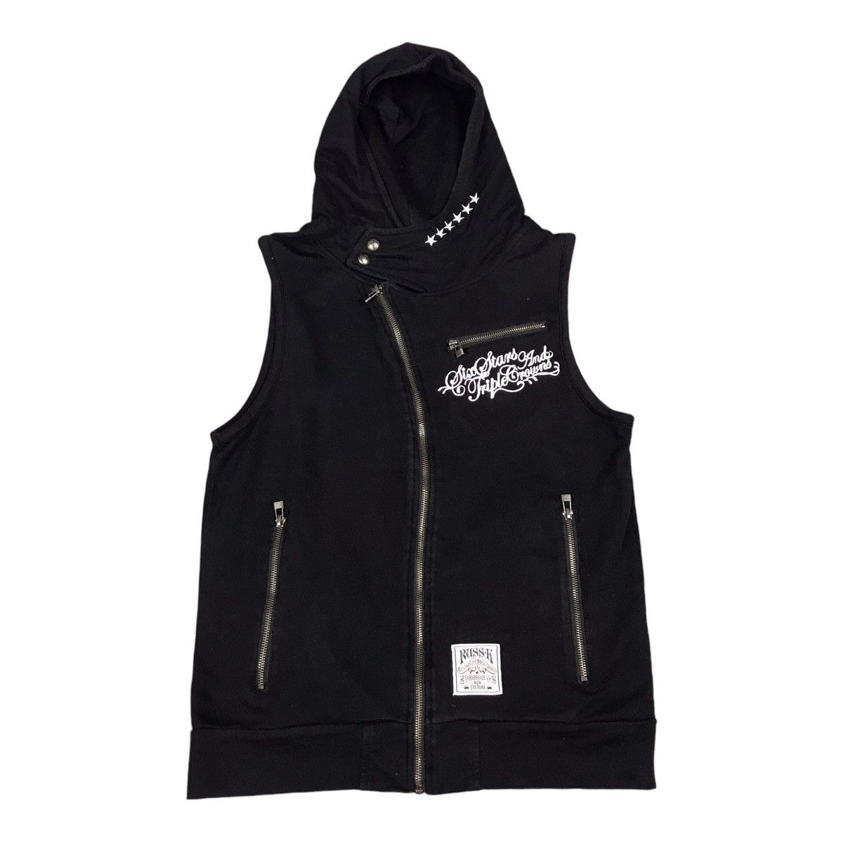 Japanese Brand RUSS.K BLACK VEST PUNK BLACK STYLE Size US S / EU 44-46 / 1 - 1 Thumbnail