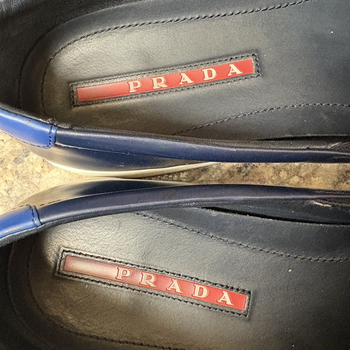 Prada Prada Blue Leather Slip On Sneakers Size 8.5 US Size 9.5 Size US 8.5 / EU 41-42 - 9 Thumbnail