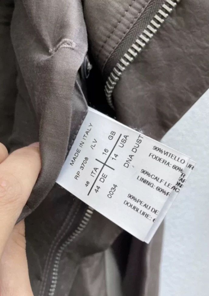 Rick Owens Rick Owens Dark Pioneer Brick Grey Motorcycle Jacket Size US XL / EU 56 / 4 - 6 Thumbnail