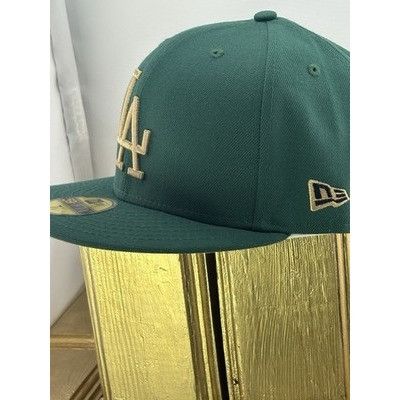 New Era Dodgers Cooperstown Coliseum Patch Green Gold 59FIFTY 7 5/8 Size ONE SIZE - 4 Thumbnail
