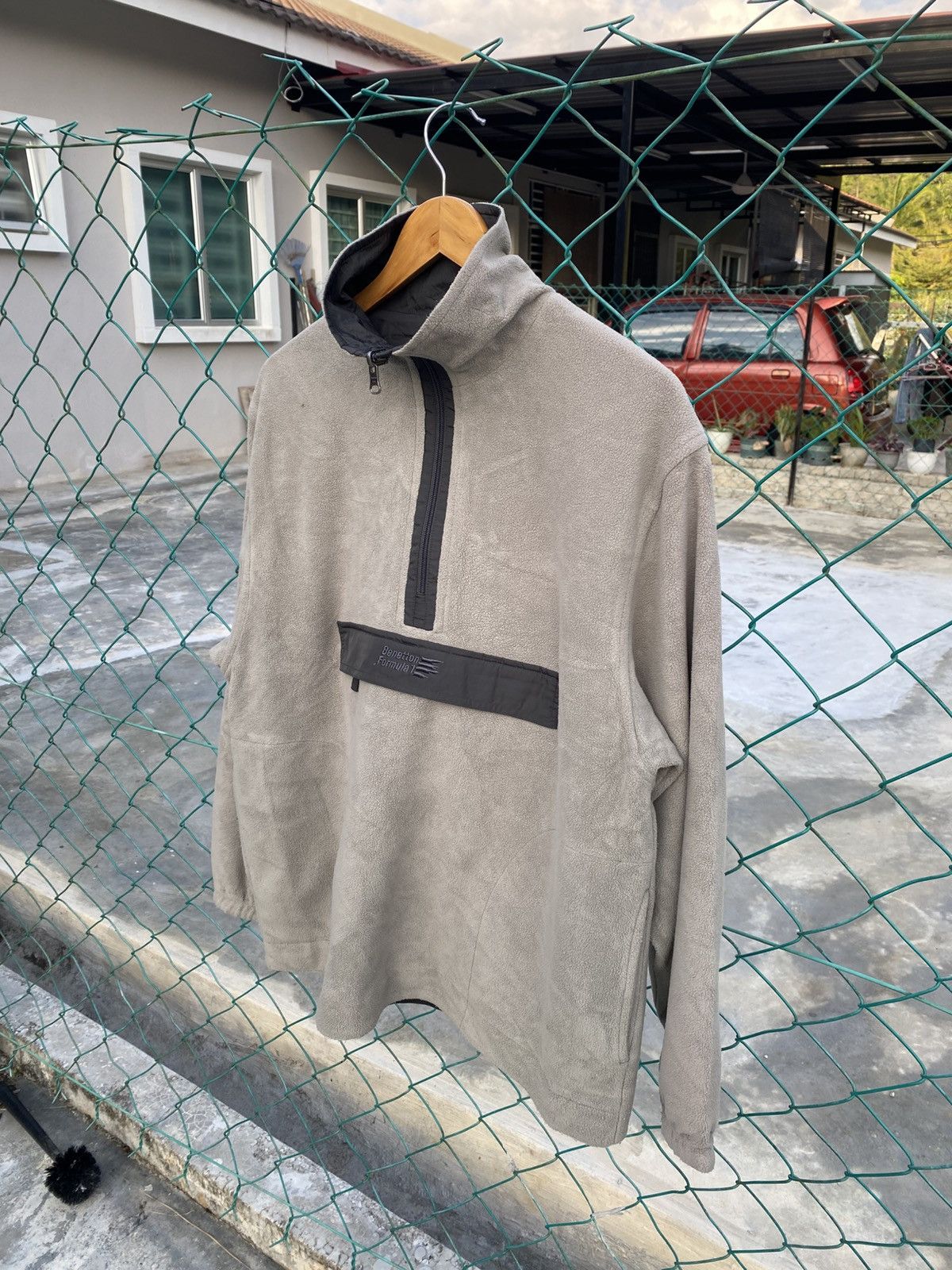 Benetton Vintage Benetton formula 1 riversible anorak fleece jacket Size US L / EU 52-54 / 3 - 3 Thumbnail