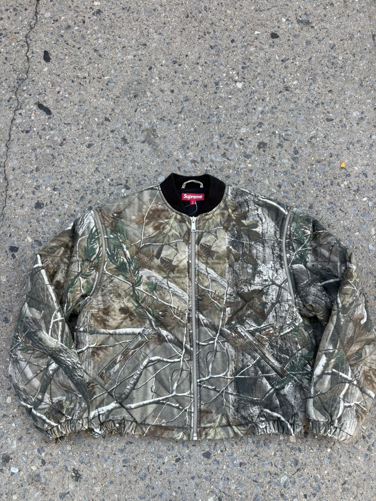 Supreme Zip-Off Sleeve Quilted Bomber Jacket