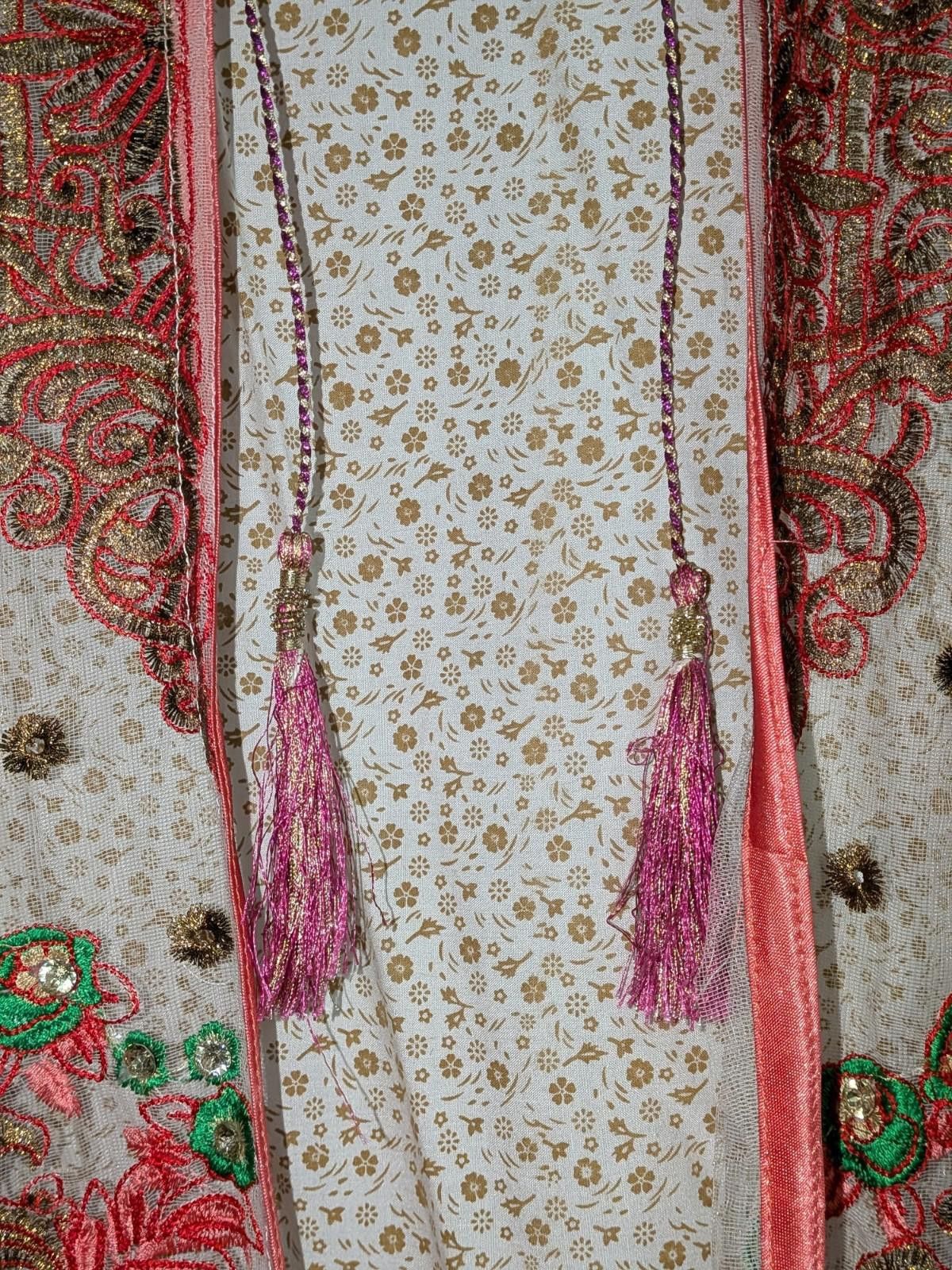 Designer DANISH Girls 16 Embroidered Indian Pakistani Shalwar Kameez Size ONE SIZE - 5 Thumbnail