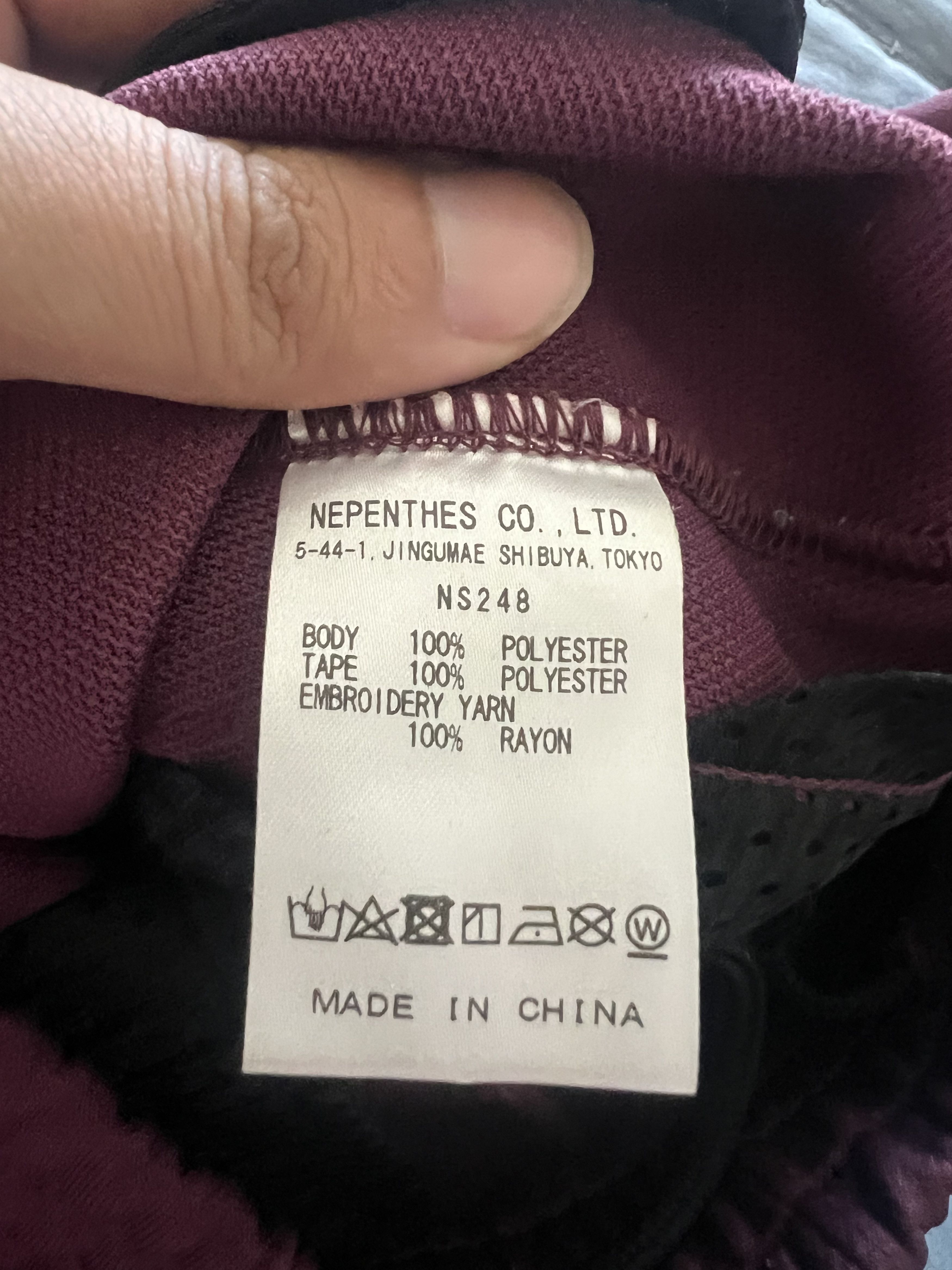 Needles Nepenthes Needles Burgundy Drawstring Track Pants Size US 30 / EU 46 - 5 Thumbnail