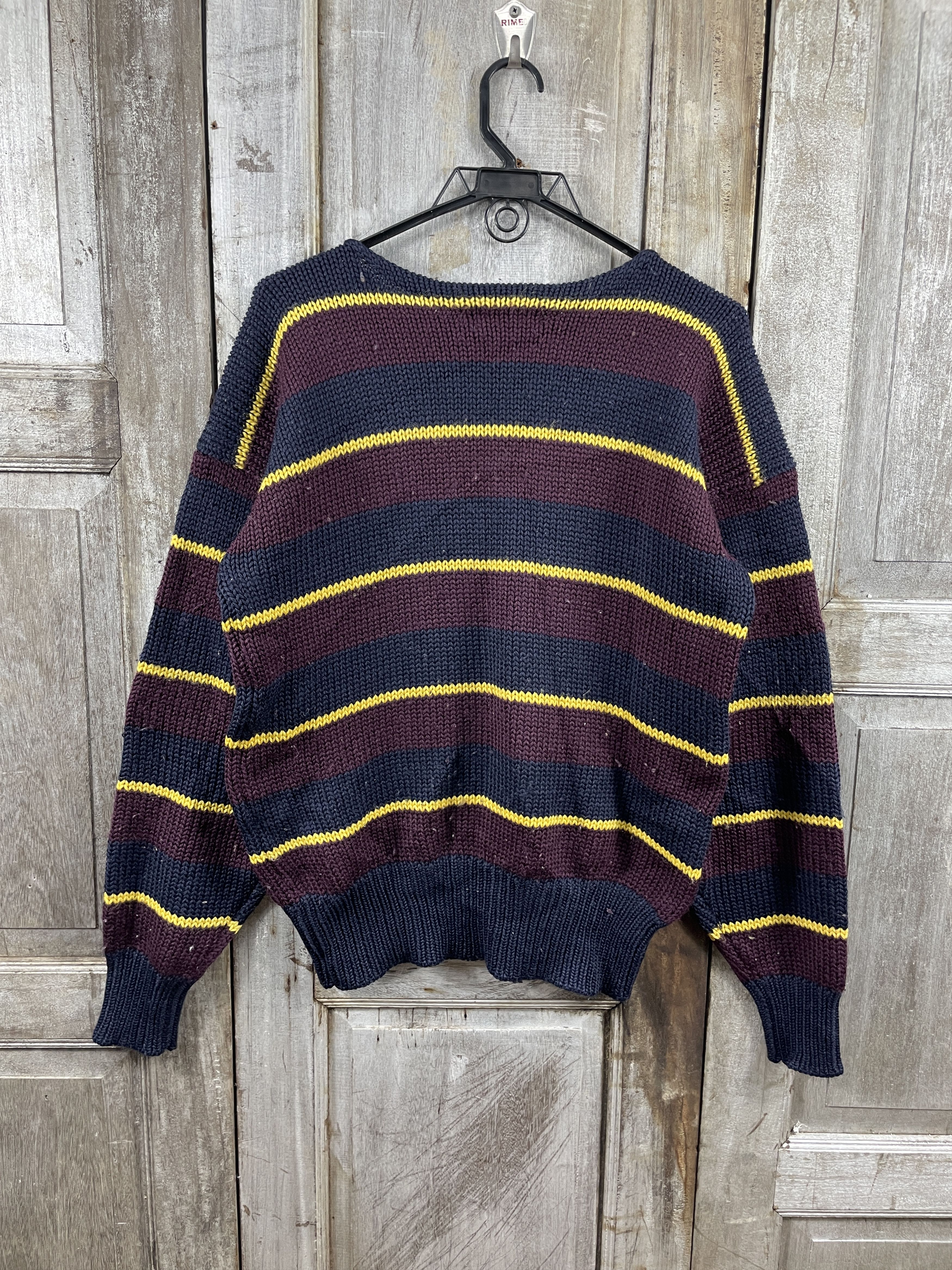 Polo Ralph Lauren × Vintage Vintage Polo Ralph Lauren Stripe Knitwear Size US L / EU 52-54 / 3 - 3 Thumbnail