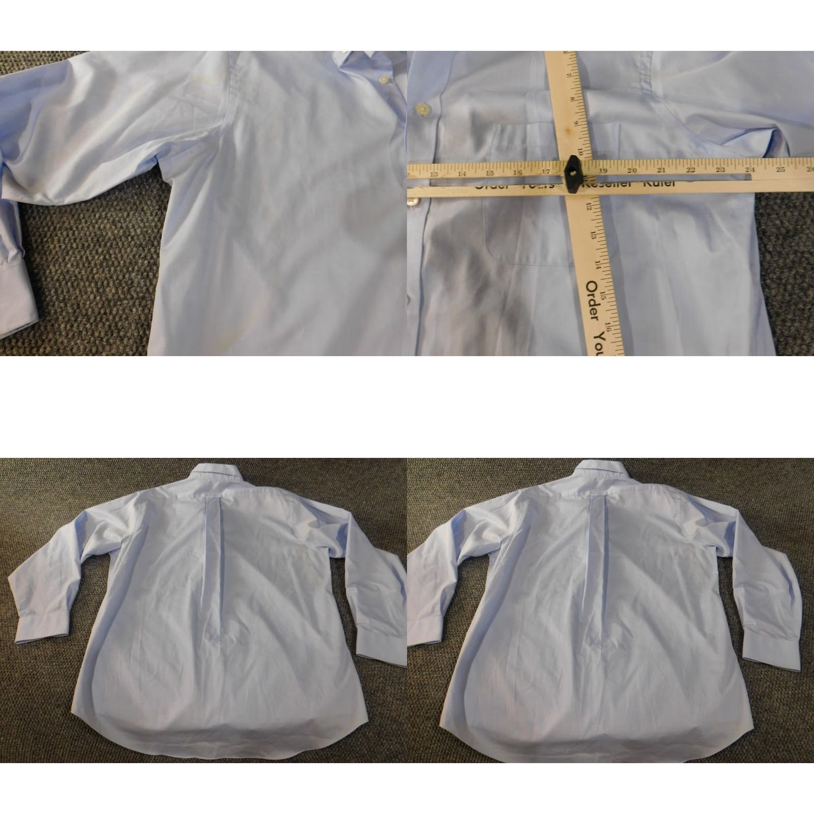 Izod Izod Dress Shirt Mens 17 blue Regular Button-Down Collared Twill Cotton Non-Iron Classic Vintage: No Size US XL / EU 56 / 4 - 8 Thumbnail