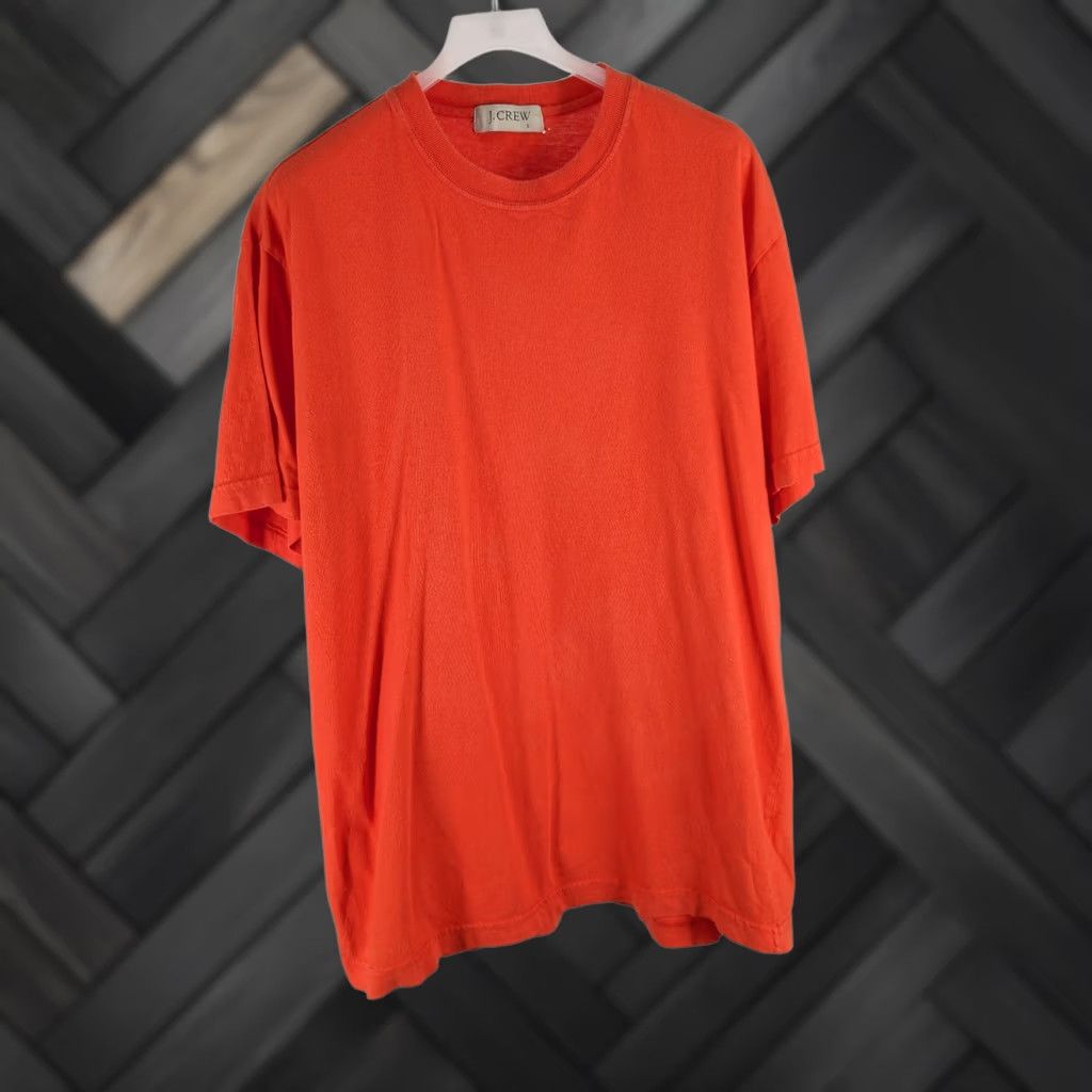 J.Crew VINTAGE J.CREW T-Shirt Orange 90s Boxy Large L Men's Distressed 1990s Streetwear Classic Essential/Blank Tee Size US L / EU 52-54 / 3 - 1 Thumbnail