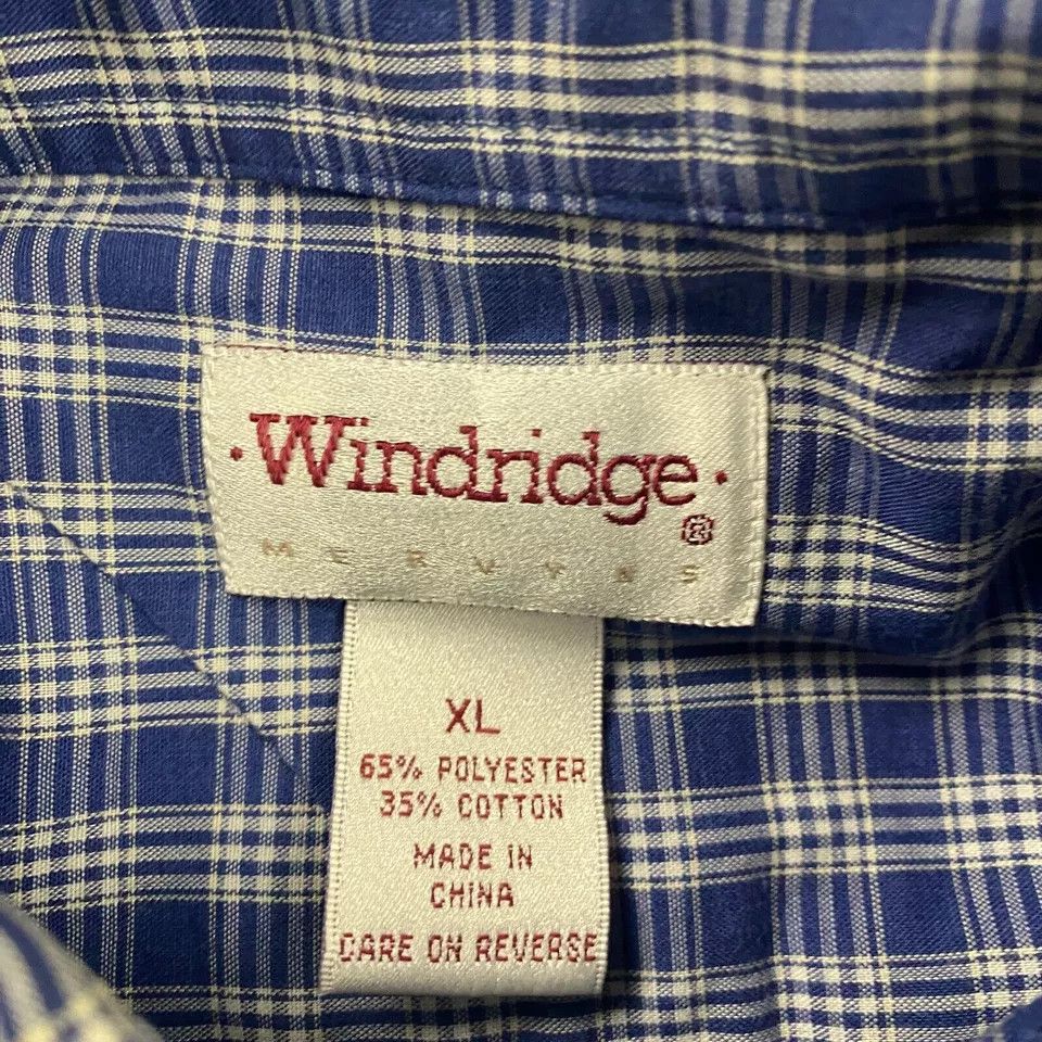 Vintage Vintage Windridge Mervyns Shirt Men's Plaid Button Up XL Size US XL / EU 56 / 4 - 3 Thumbnail