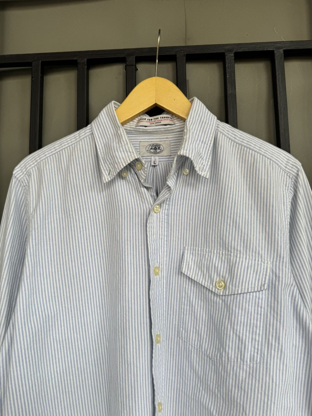 Bape A BATHING APE OXFORD STRIPED POCKET LONG SHIRT🔥RARE🔥 Size US L / EU 52-54 / 3 - 2 Thumbnail