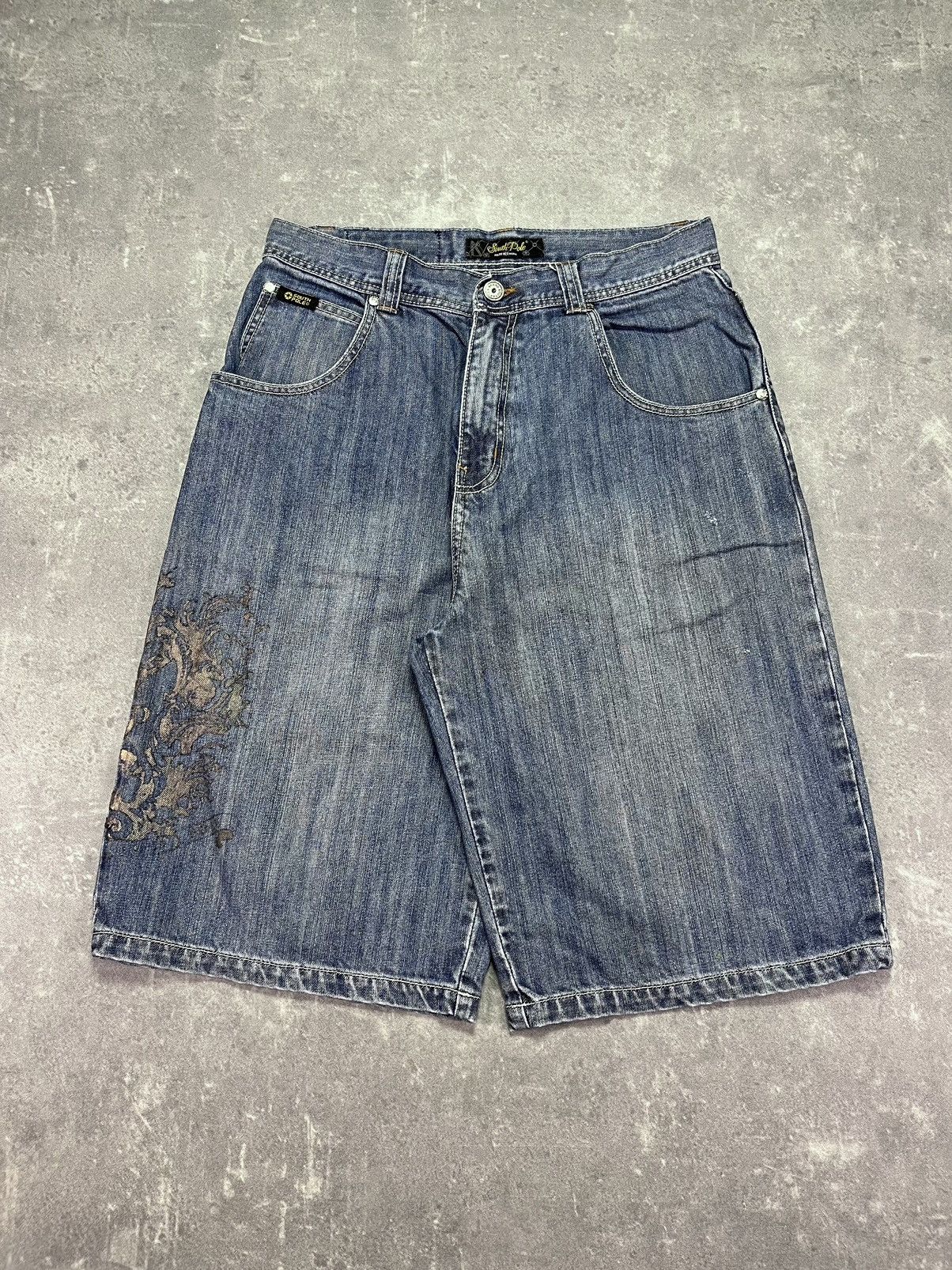 Southpole Southpole Y2K Baggy Tribal Printed Shorts Jorts 31 32 Size US 31 - 2 Thumbnail