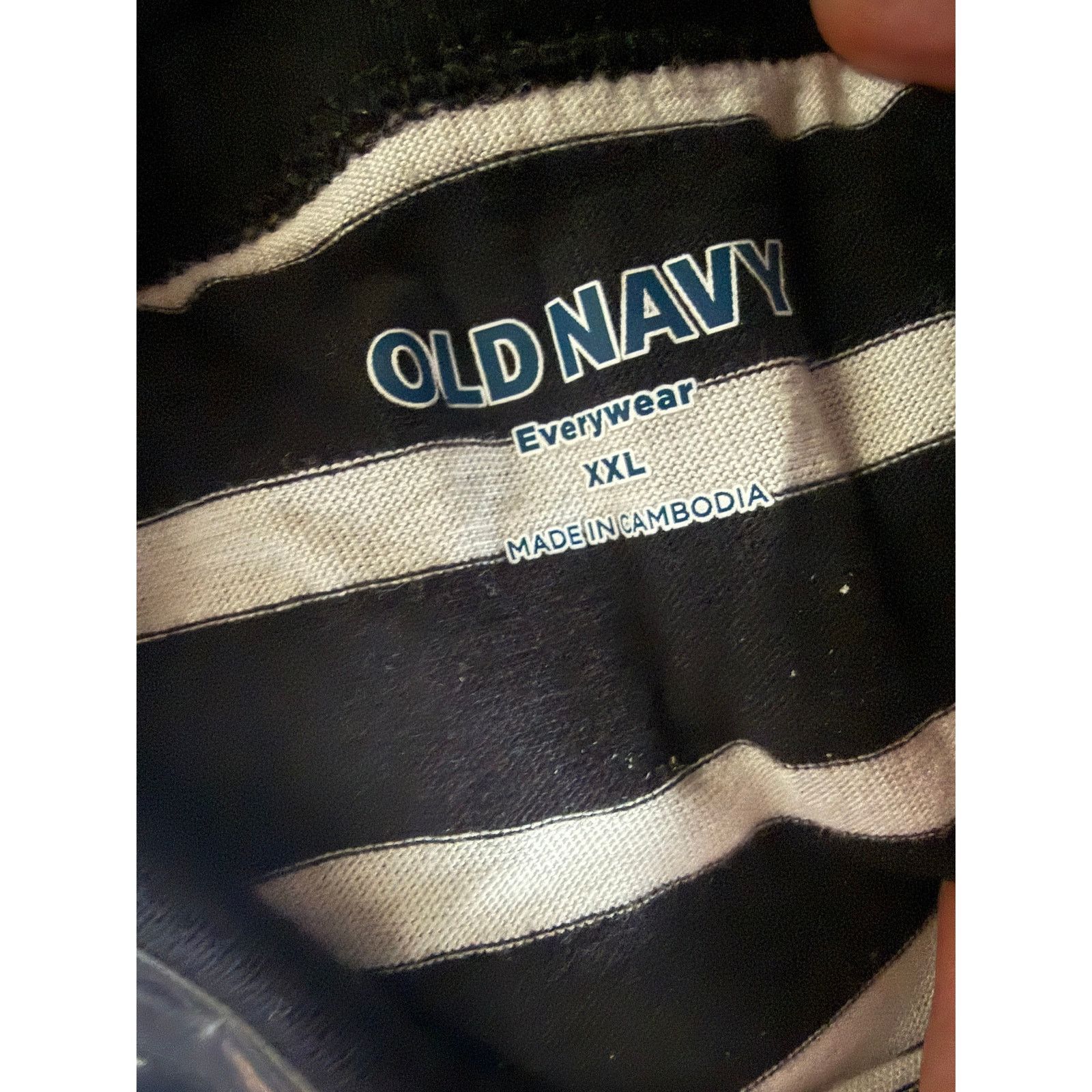 Old Navy Old Navy EveryWear Long-Sleeve T-Shirt Black White XXlarge Size XXL / US 16-18 / IT 52-54 - 2 Thumbnail