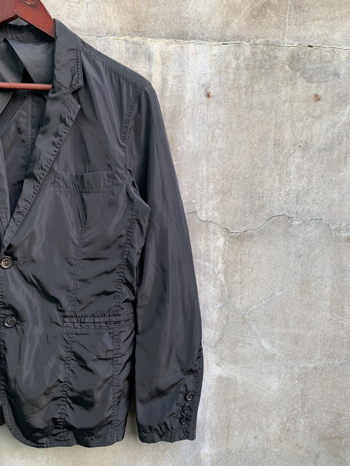 Prada Single Breasted Nylon Blazer Size 46R - 3 Thumbnail