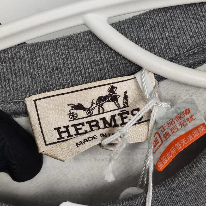 Hermes Hermes Cotton Sweatshirt, Gray Size M / US 6-8 / IT 42-44 - 3 Thumbnail