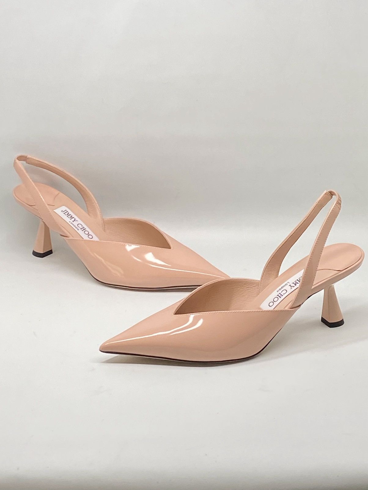 Jimmy Choo Jimmy Choo Maryanne SB 65 Leather Heels size 36.5 Size US 6.5 / IT 36.5 - 4 Thumbnail